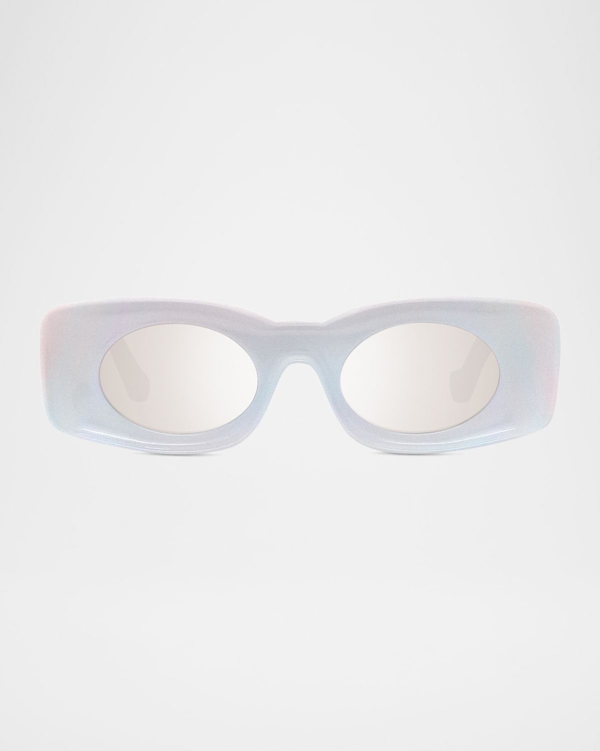 Loewe Men 's Holographic Thin Geometric Sunglasses