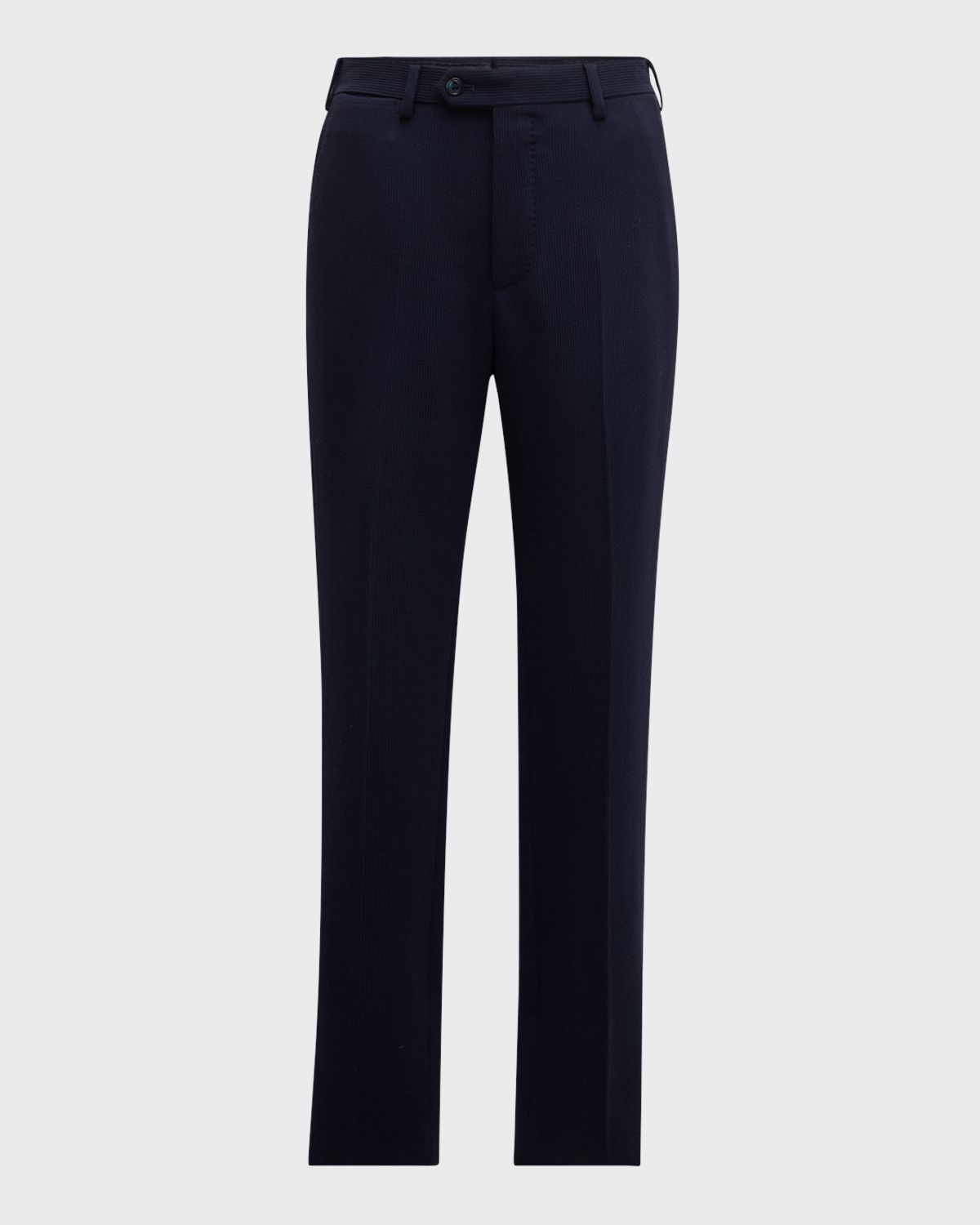 Giorgio Armani Men 's Cannete Effect Flat-Front Trousers