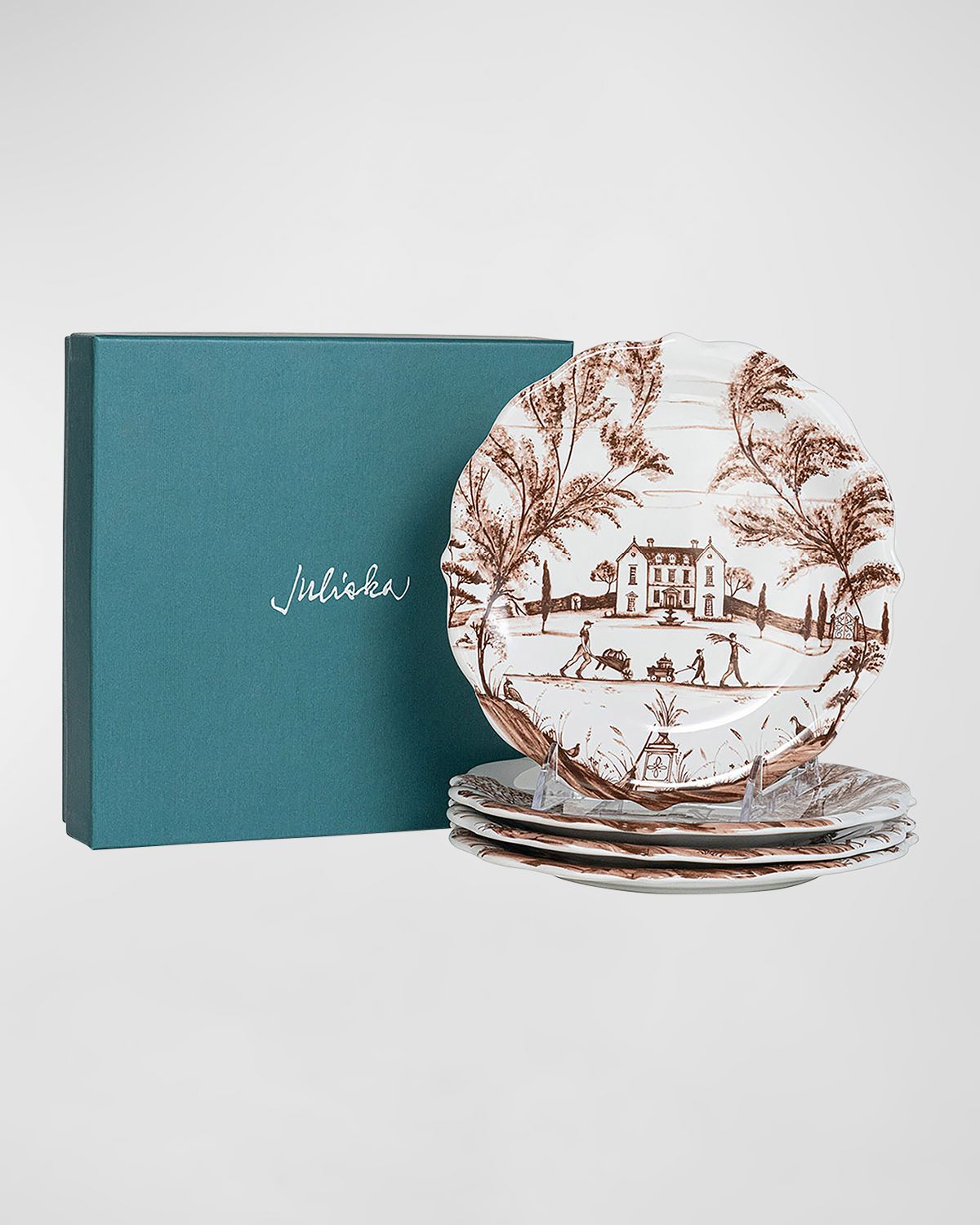 Juliska Country Estate Harvest Assorted Party Plates, Set of 4