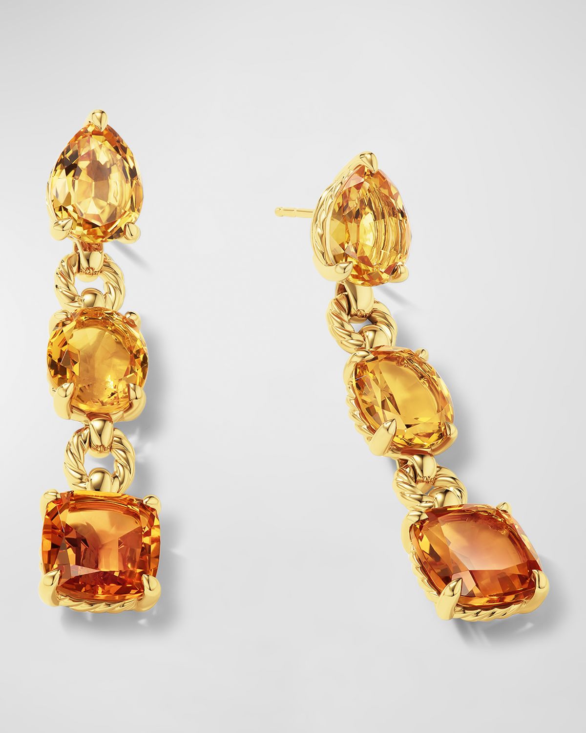 David Yurman Marbella Drop Earrings with Gemstones in 18K Gold, 51mm