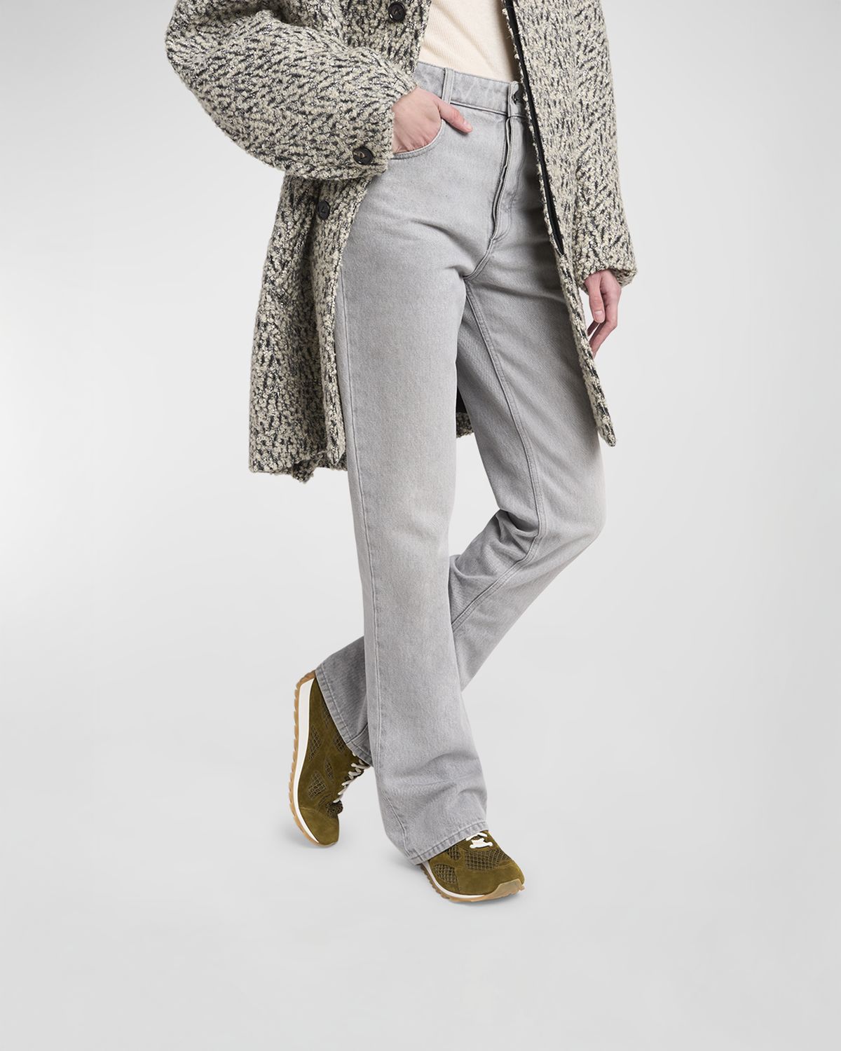 Bottega Veneta Orbit Suede Mesh Runner Sneakers