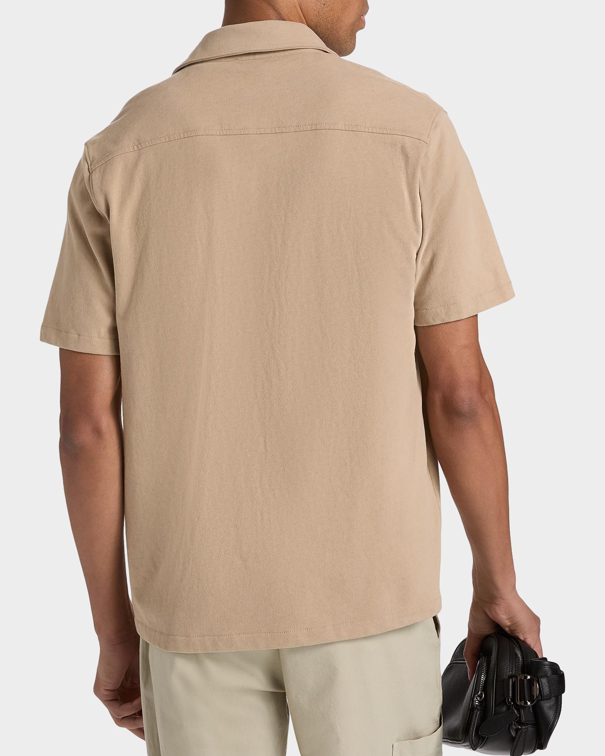 Vince Men 's Sueded Jersey Button-Down Shirt | Thumbnail 3 Vince Men 's Sueded Jersey Button-Down Shirt | Thumbnail 3