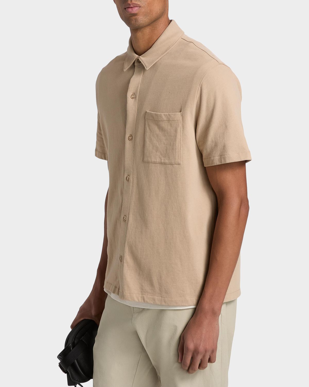 Vince Men 's Sueded Jersey Button-Down Shirt | Thumbnail 7 Vince Men 's Sueded Jersey Button-Down Shirt | Thumbnail 7