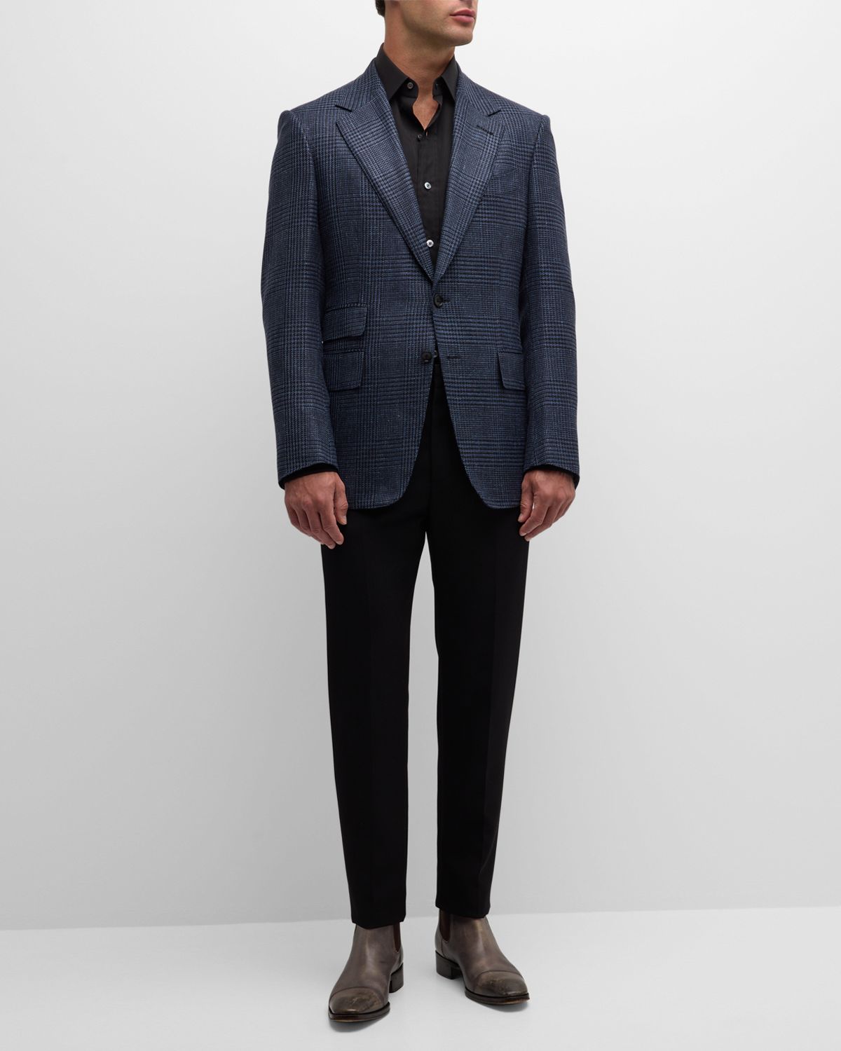 TOM FORD Men 's Shelton Prince of Wales Sport Coat