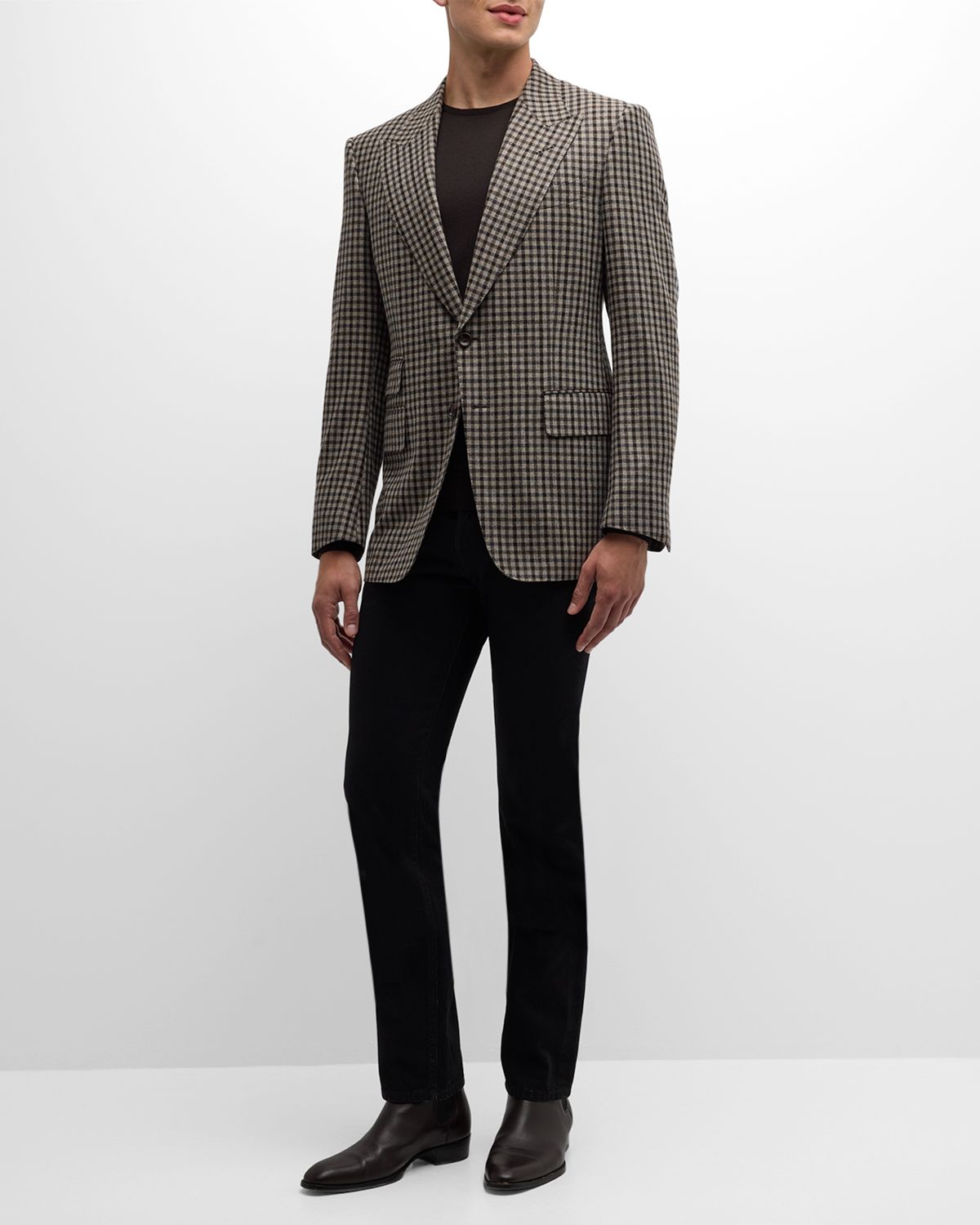 TOM FORD Men 's Damier Shelton Check Sport Coat