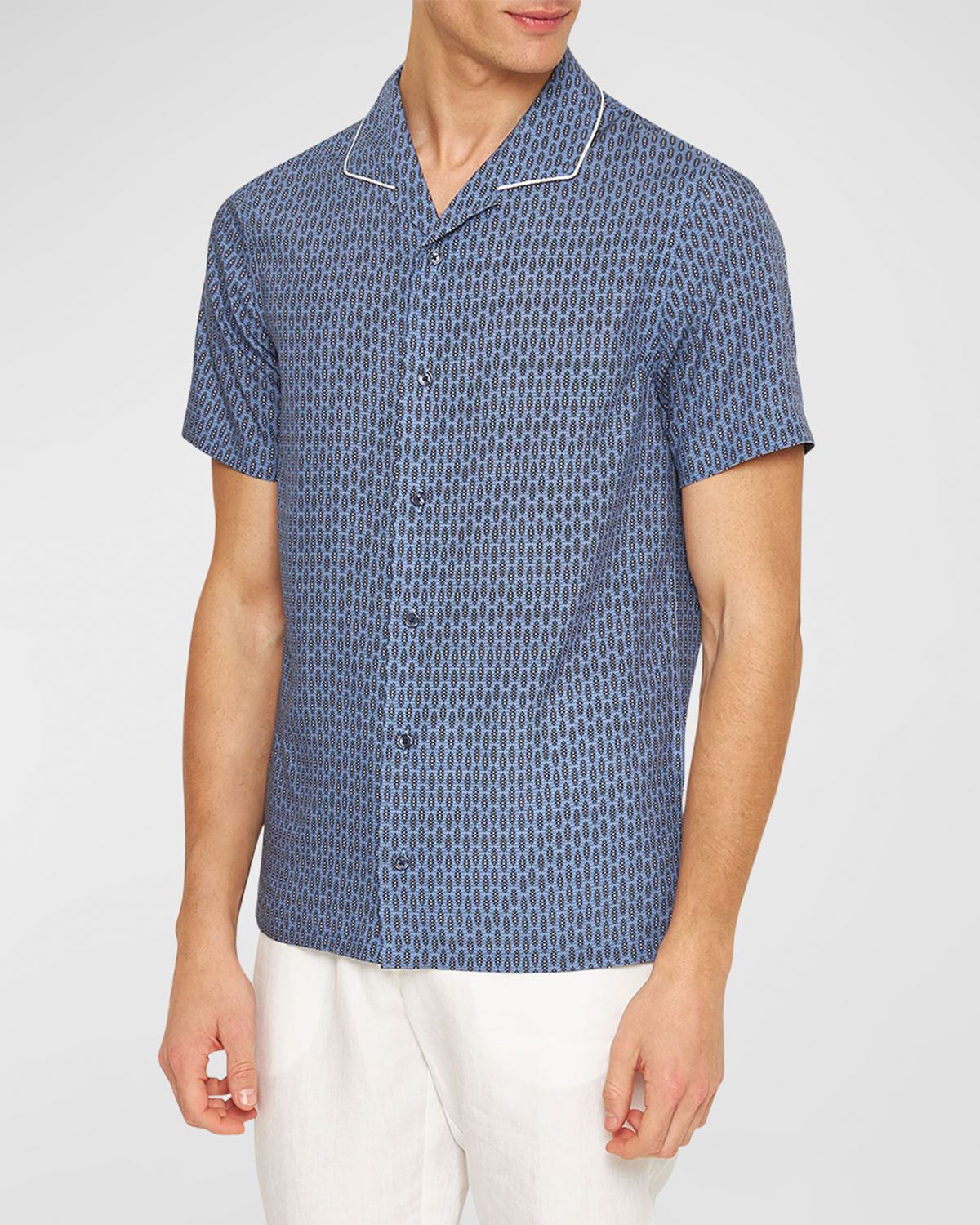 Orlebar Brown Men 's Hibbert Perez Camp Shirt