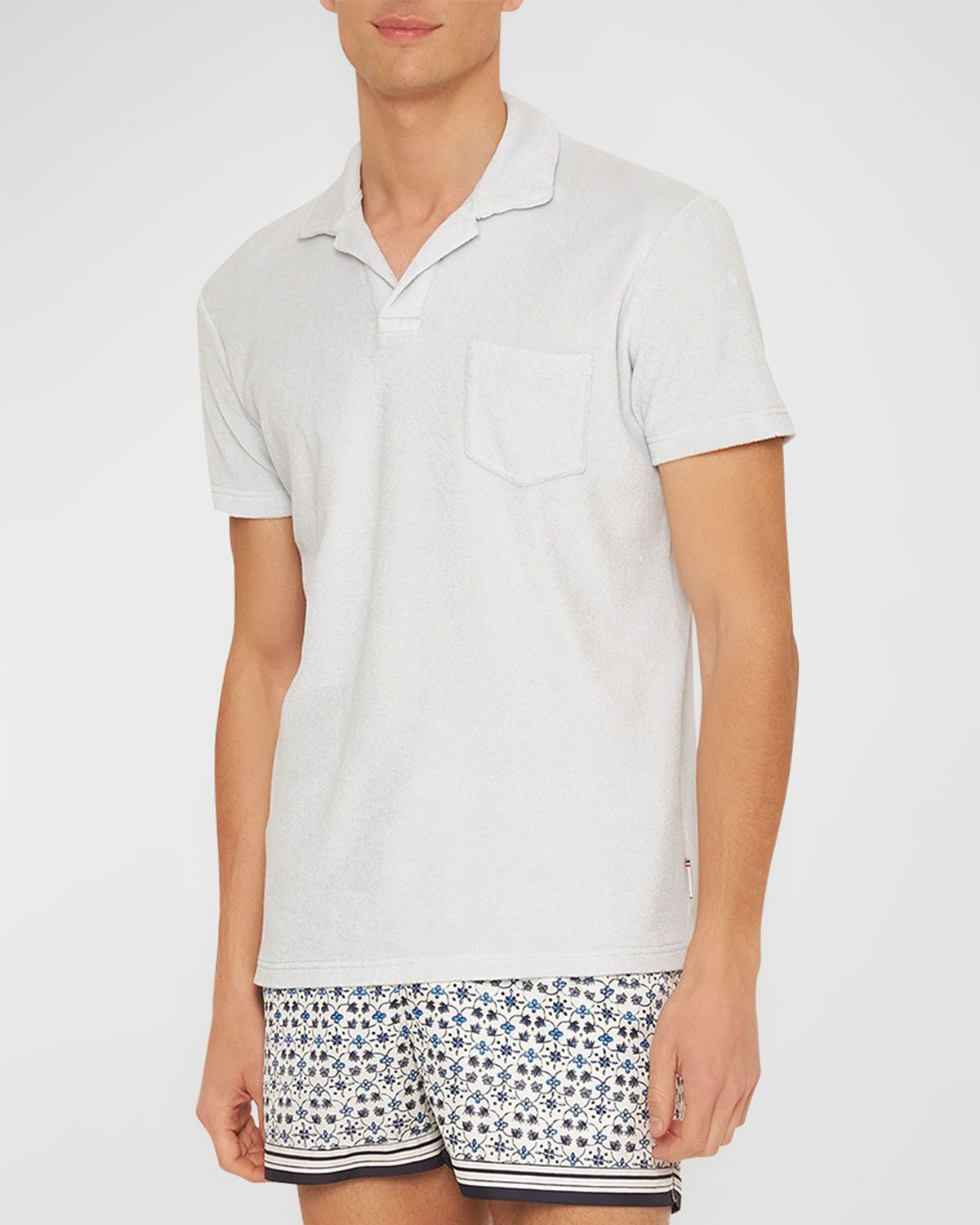 Orlebar Brown Men 's Terry Toweling Polo Shirt