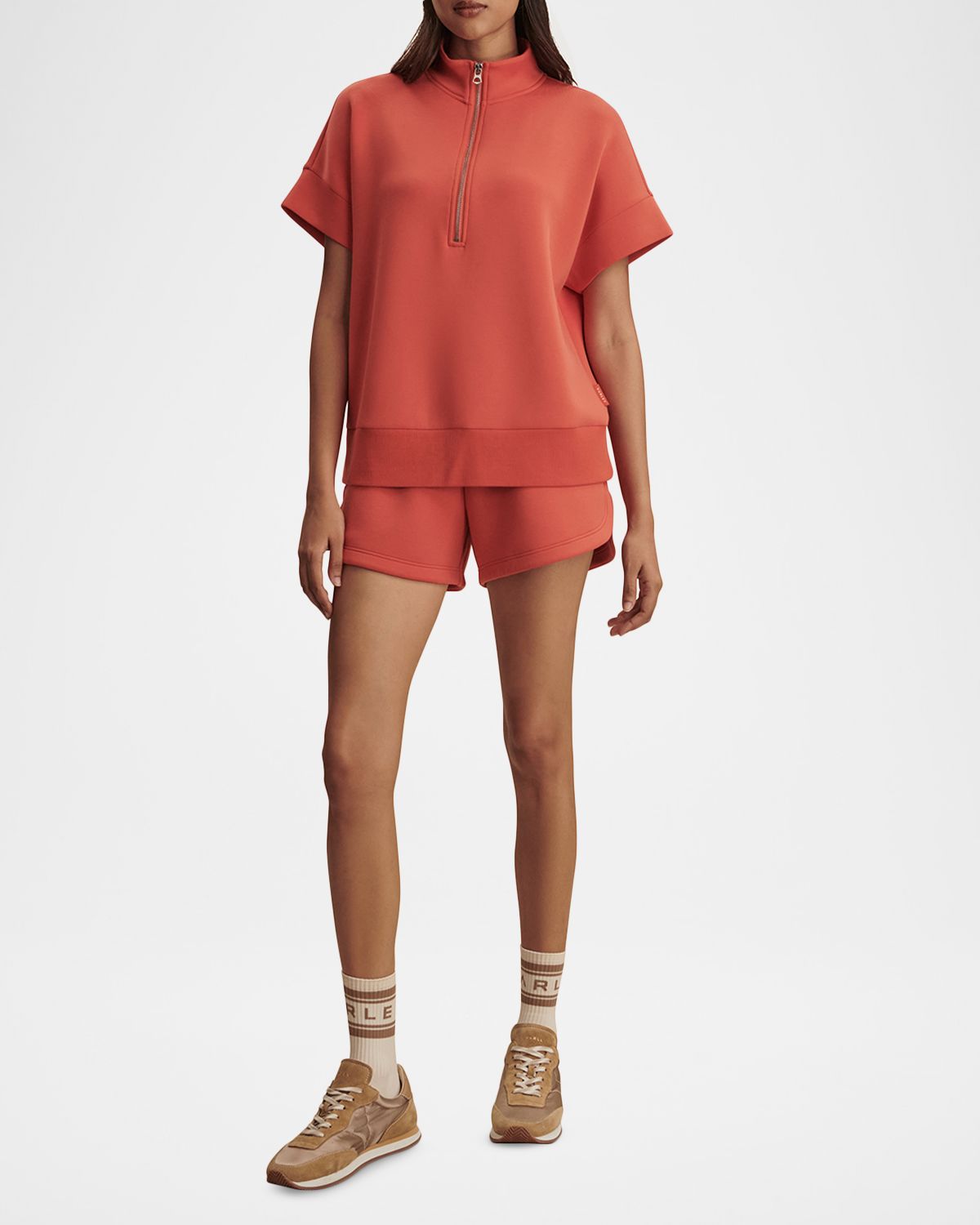 Varley Ritchie Short-Sleeve Half-Zip Sweatshirt