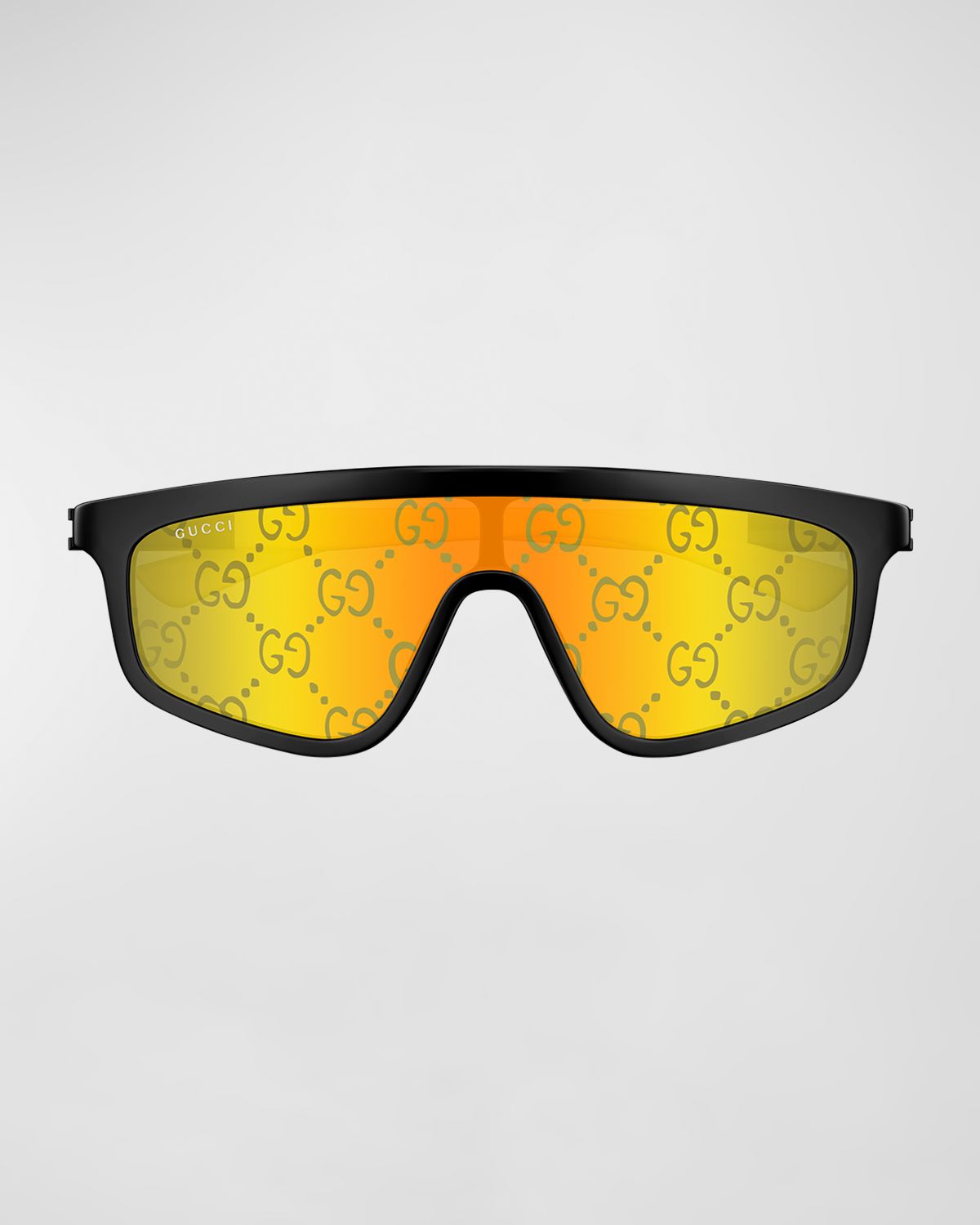 Gucci Men 's GG Monogram Shield Sunglasses
