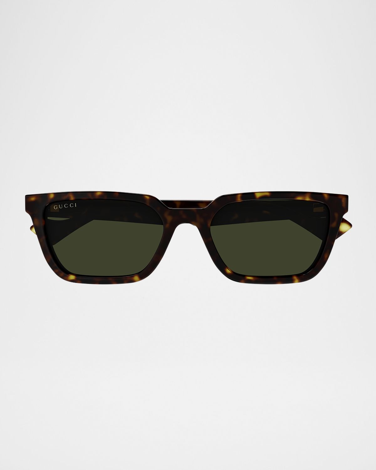 Gucci Men 's Rectangle Plastic Sunglasses with Logo Detail