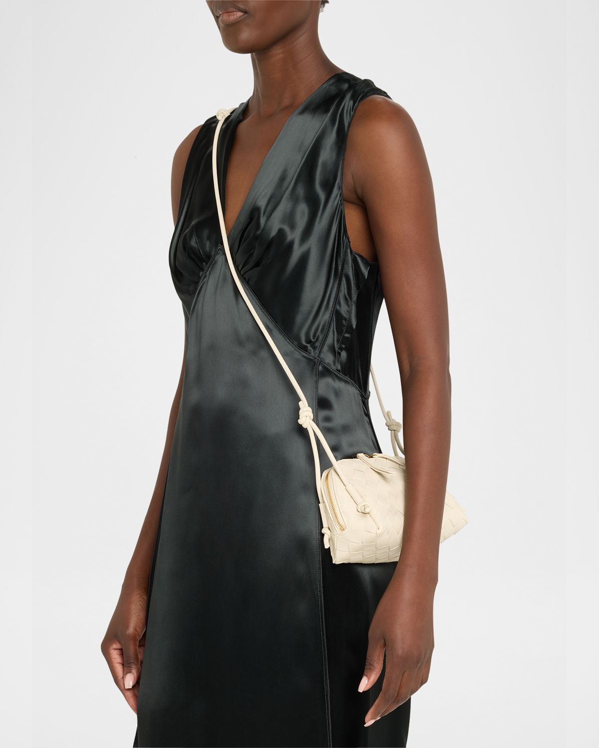 Bottega Veneta Zip Leather Pouch Shoulder Bag