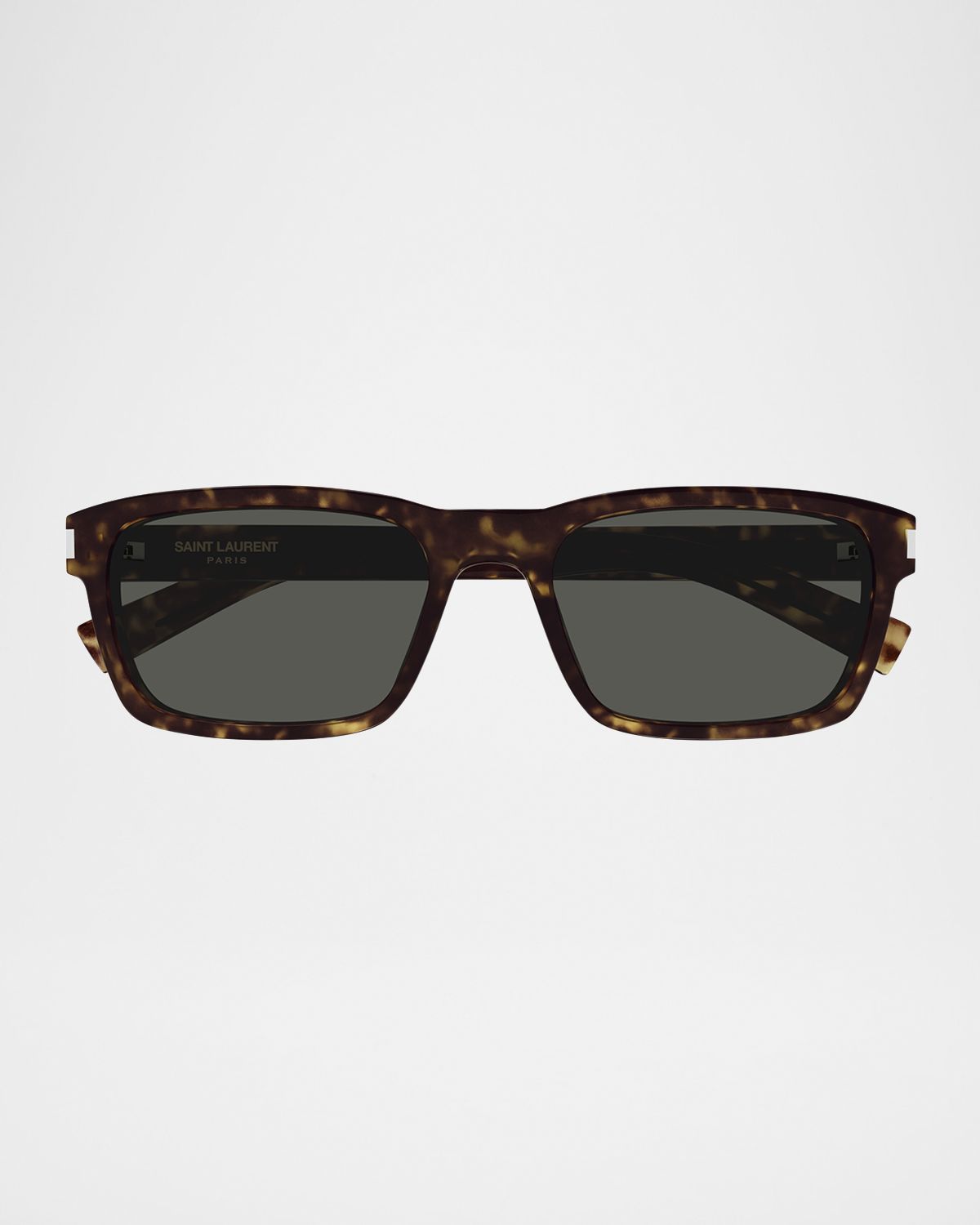 Saint Laurent Men 's Rectangle Acetate Sunglasses with Logo Detail