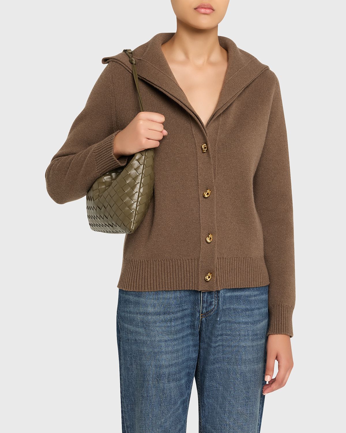 Bottega Veneta Medium Leather Pouch Bag