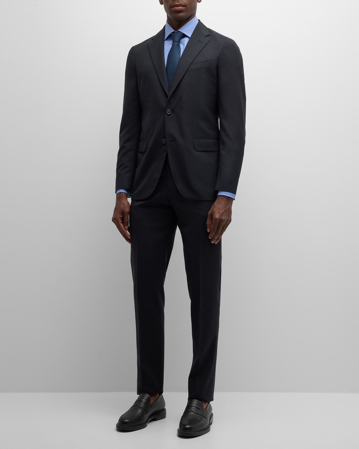 Boglioli Men 's Solid Wool Suit