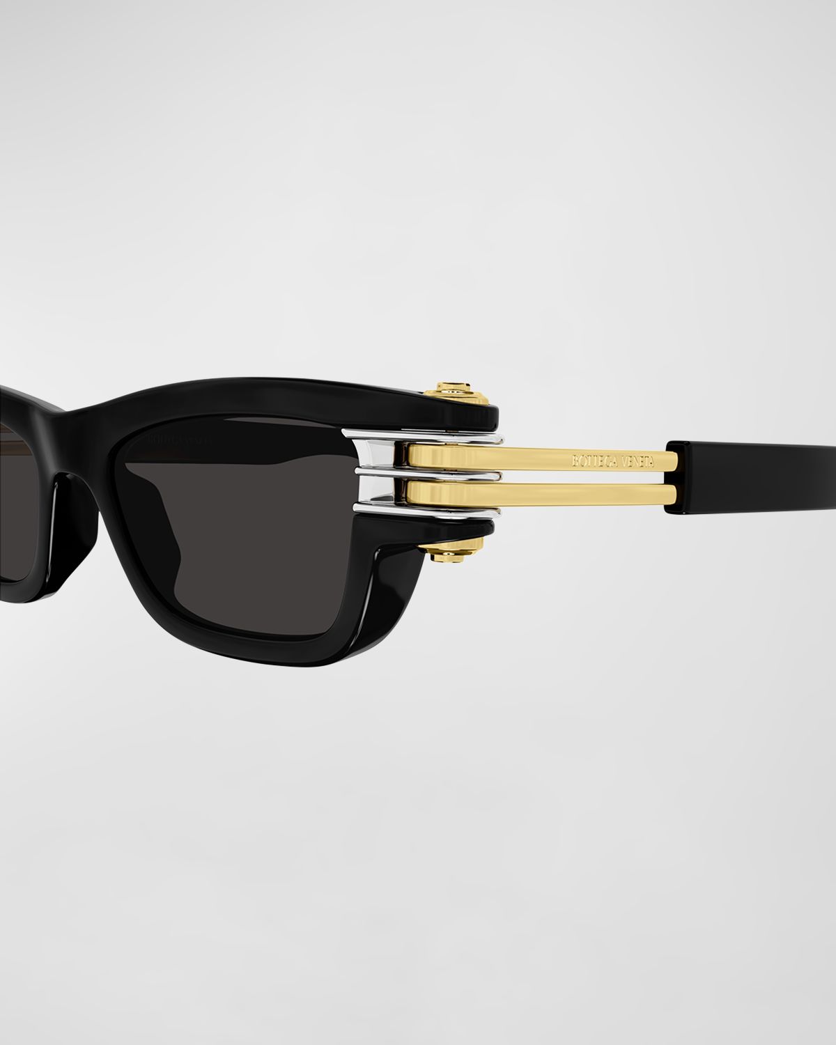 Bottega Veneta Bolt Plastic Rectangle Sunglasses