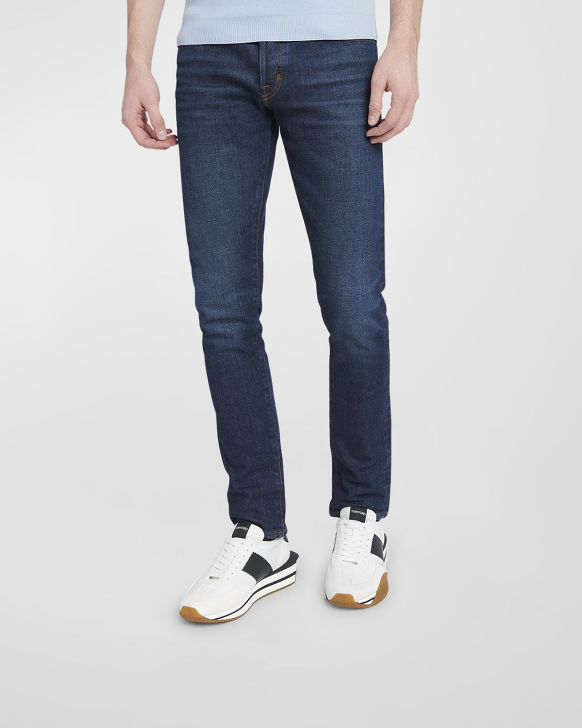 TOM FORD Men 's James Nylon and Suede Sneakers