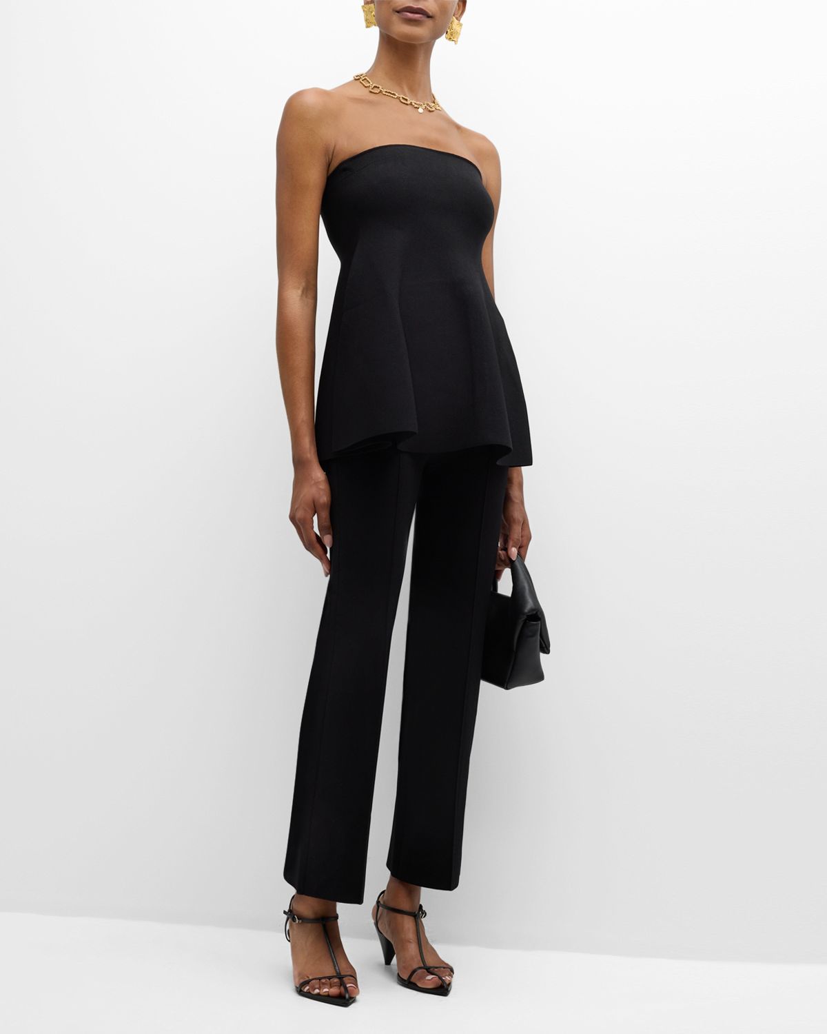 SIMKHAI Ioanna Strapless Peplum Top