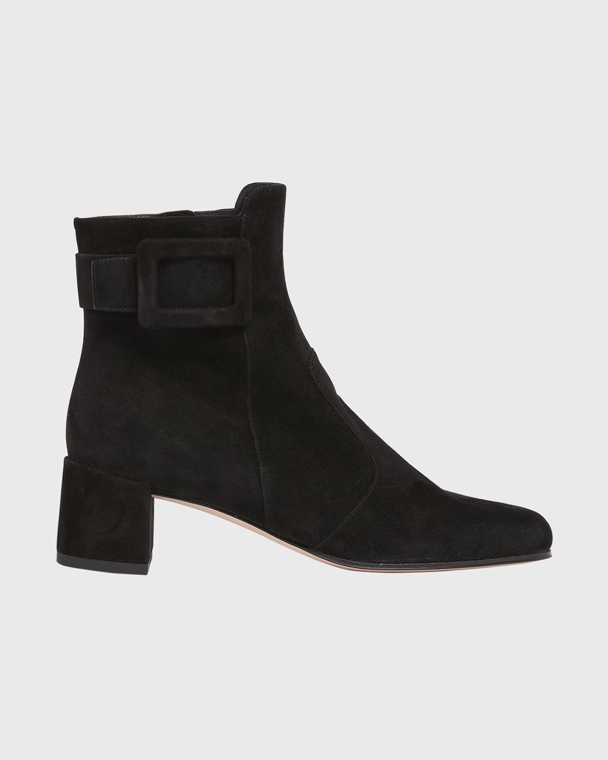 Roger Vivier Tres Vivier Suede Buckle Ankle Booties | Thumbnail 4