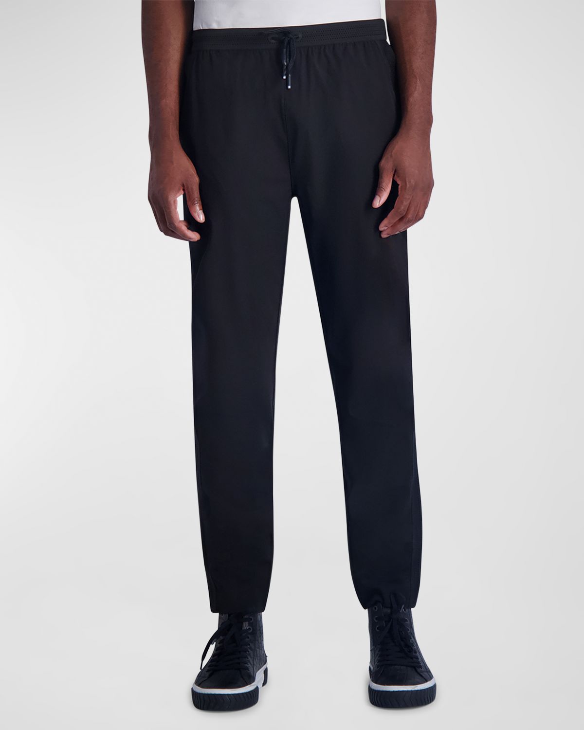 Karl Lagerfeld Paris Men 's Mesh-Trim Track Pants