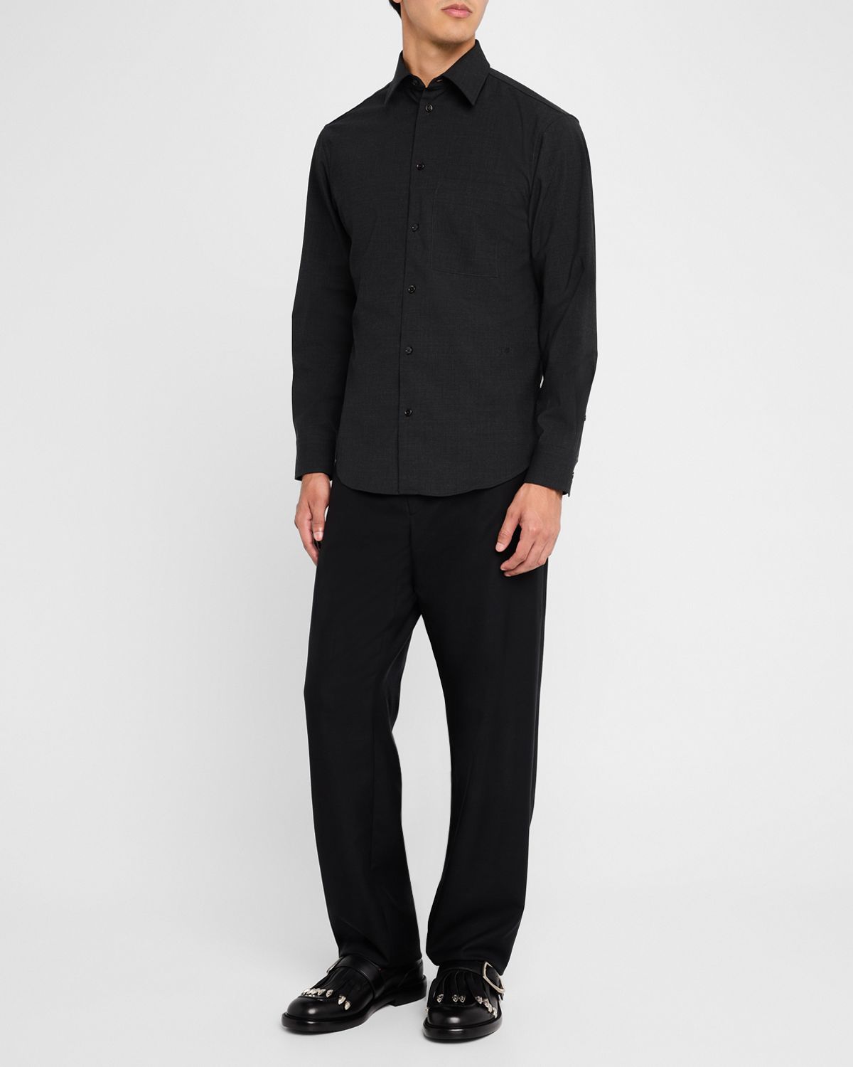 Burberry Men 's Stretch Wool Sport Shirt