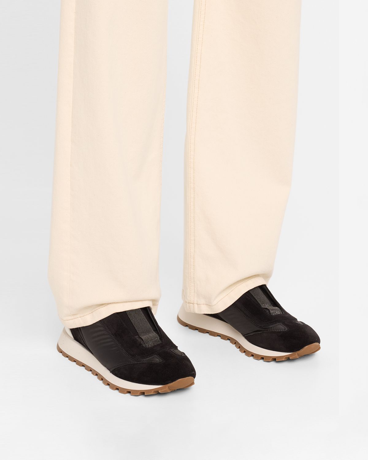 Brunello Cucinelli Monili Laceless Trainer Sneakers