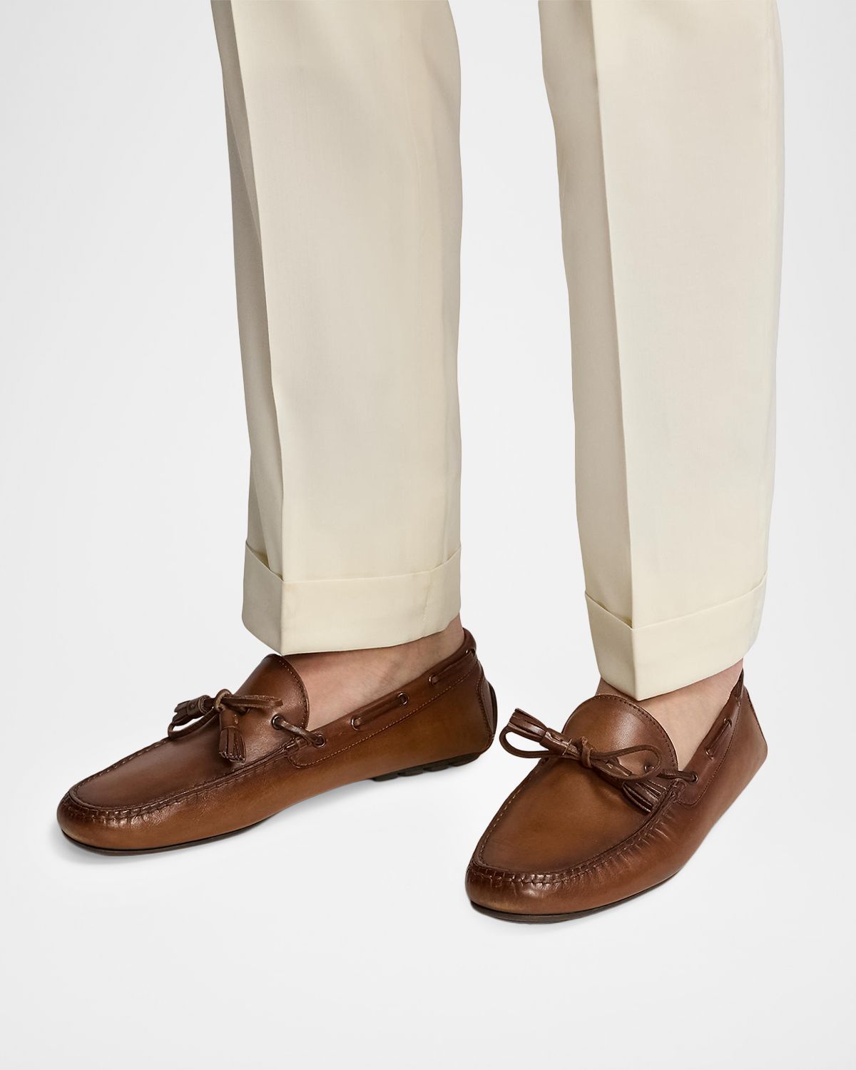 Ralph Lauren Purple Label Men 's Harold Hand-Burnished Leather Drivers