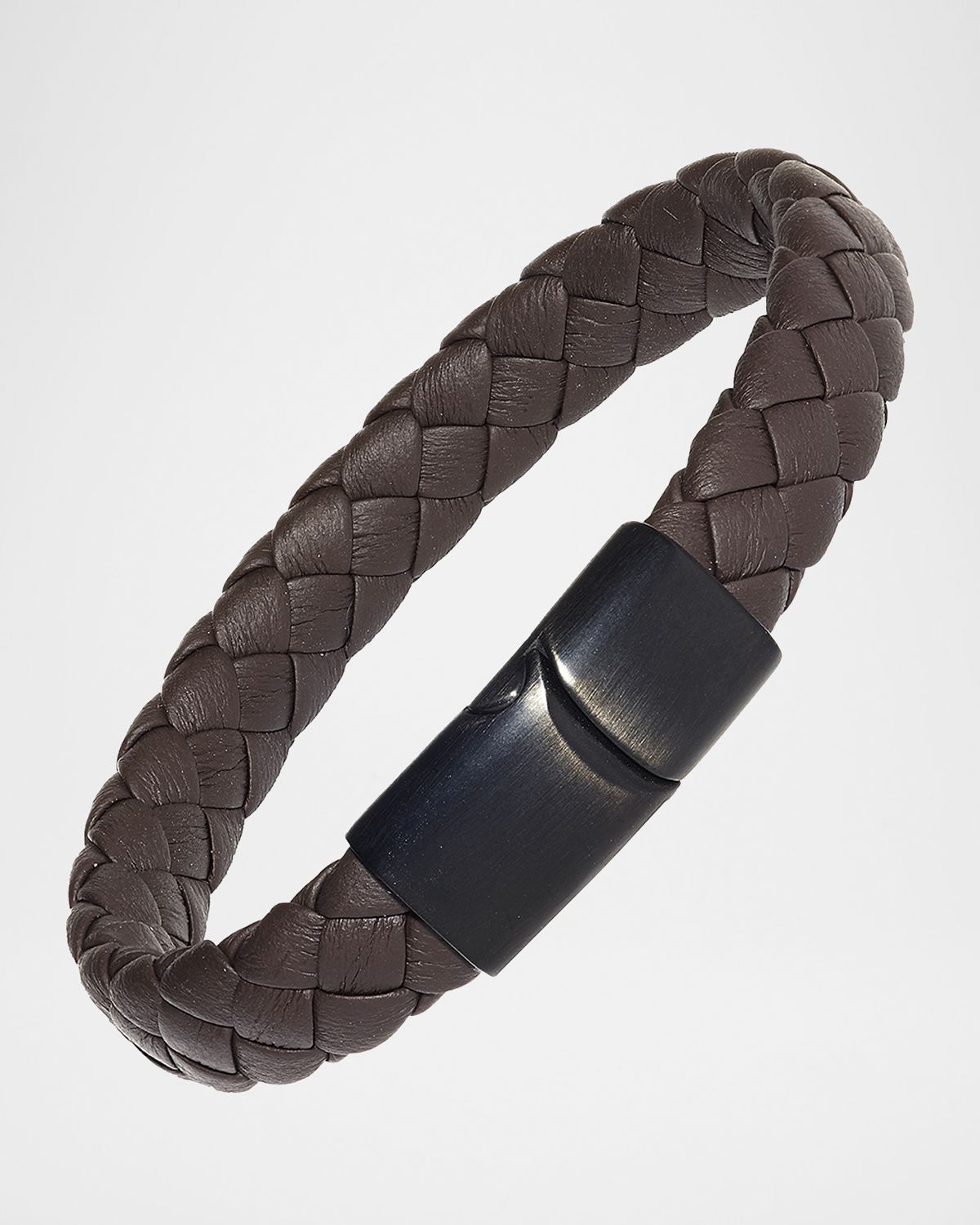 Link Up Men 's Braided Leather Bracelet