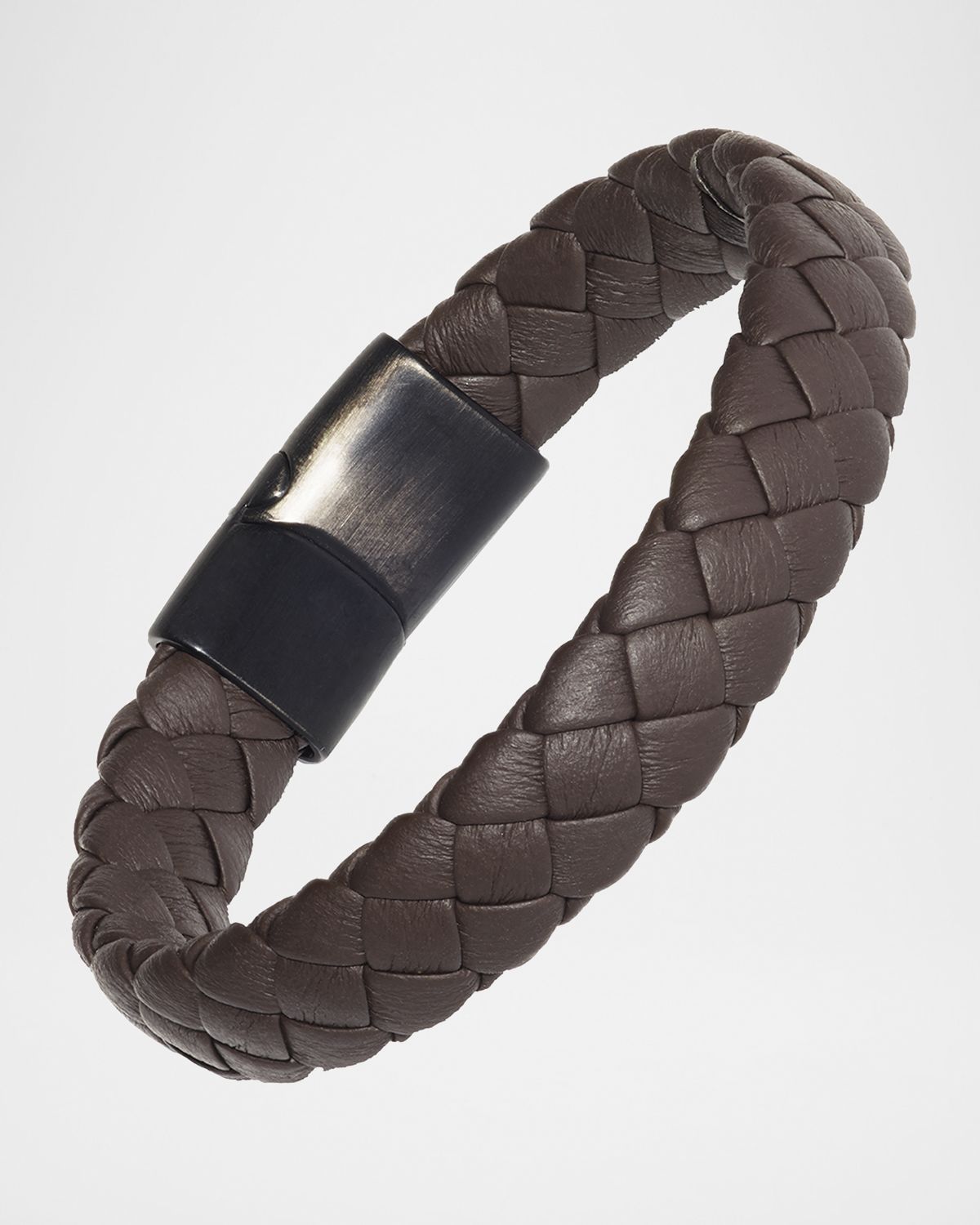 Link Up Men 's Braided Leather Bracelet