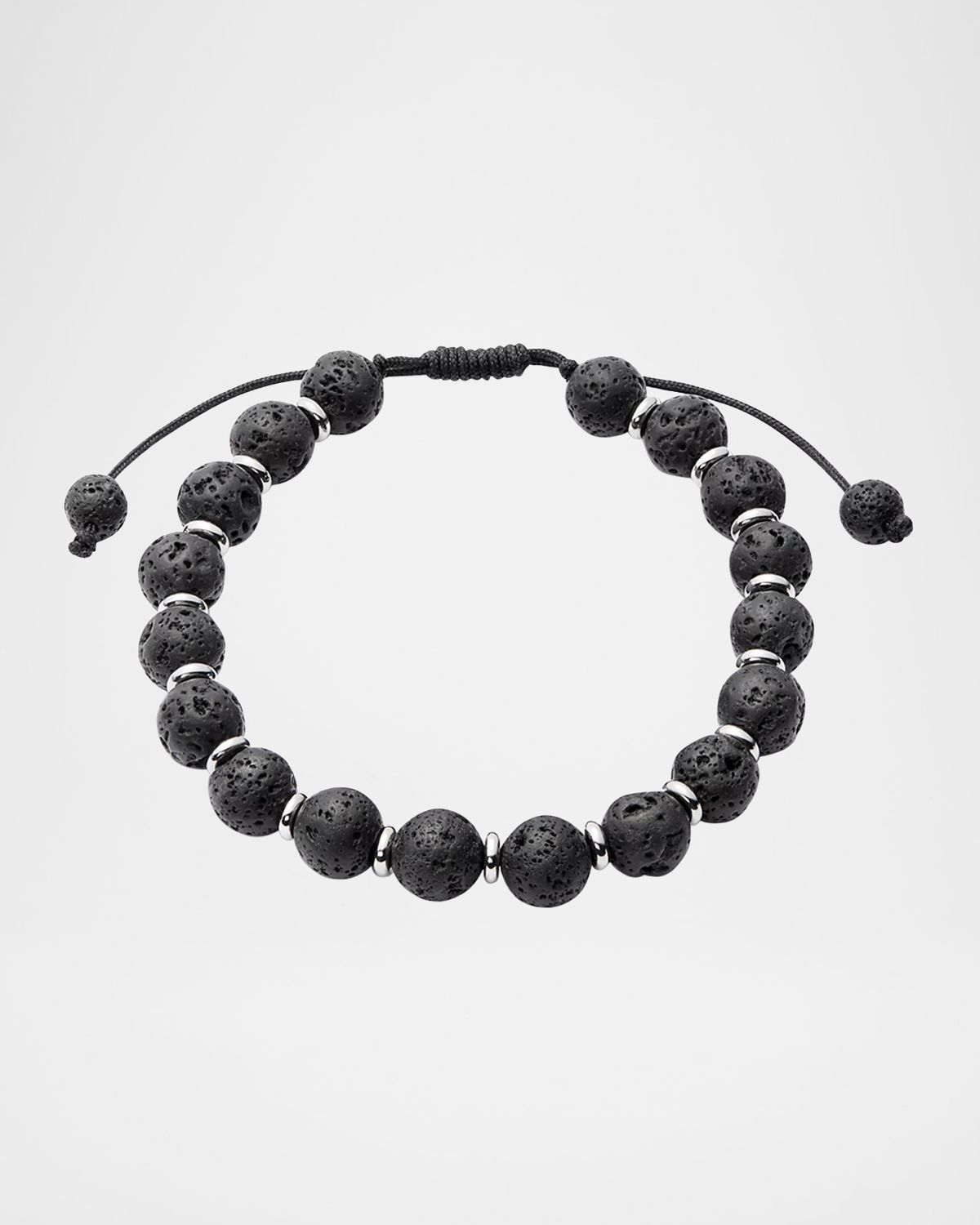 Link Up Men 's Lava Stone Beaded Bracelet