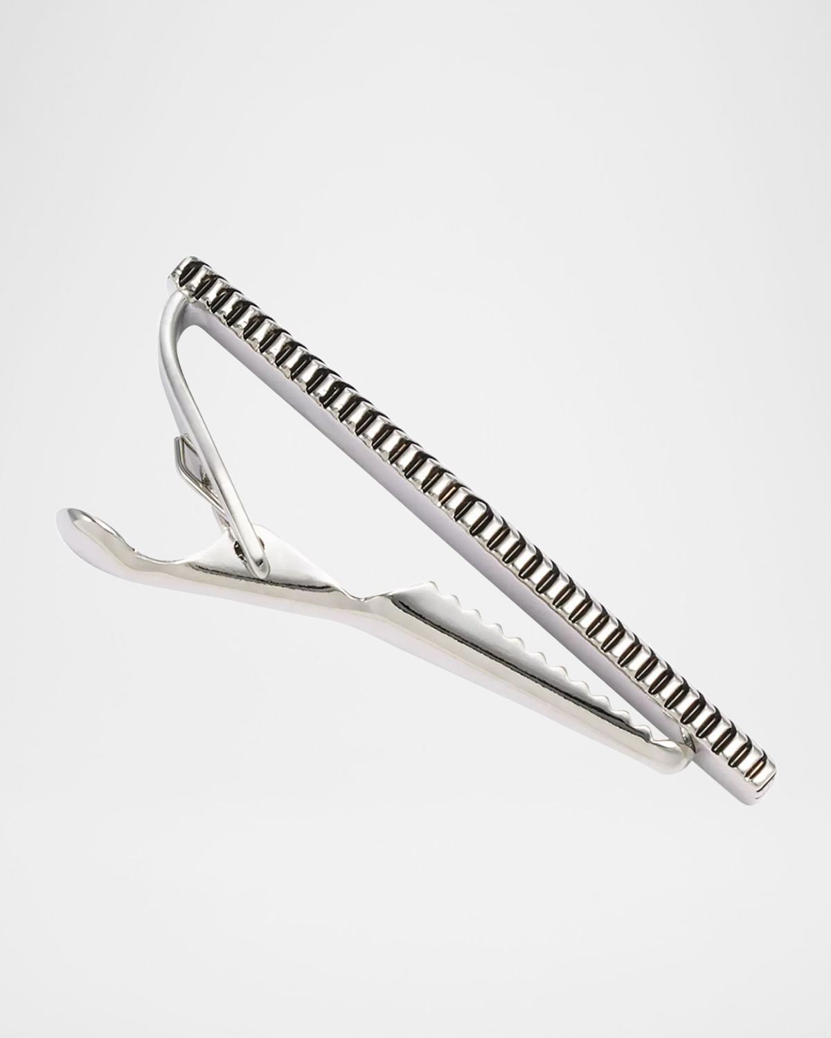 Link Up Men 's Black Obsidian Wavy Frame Tie Bar