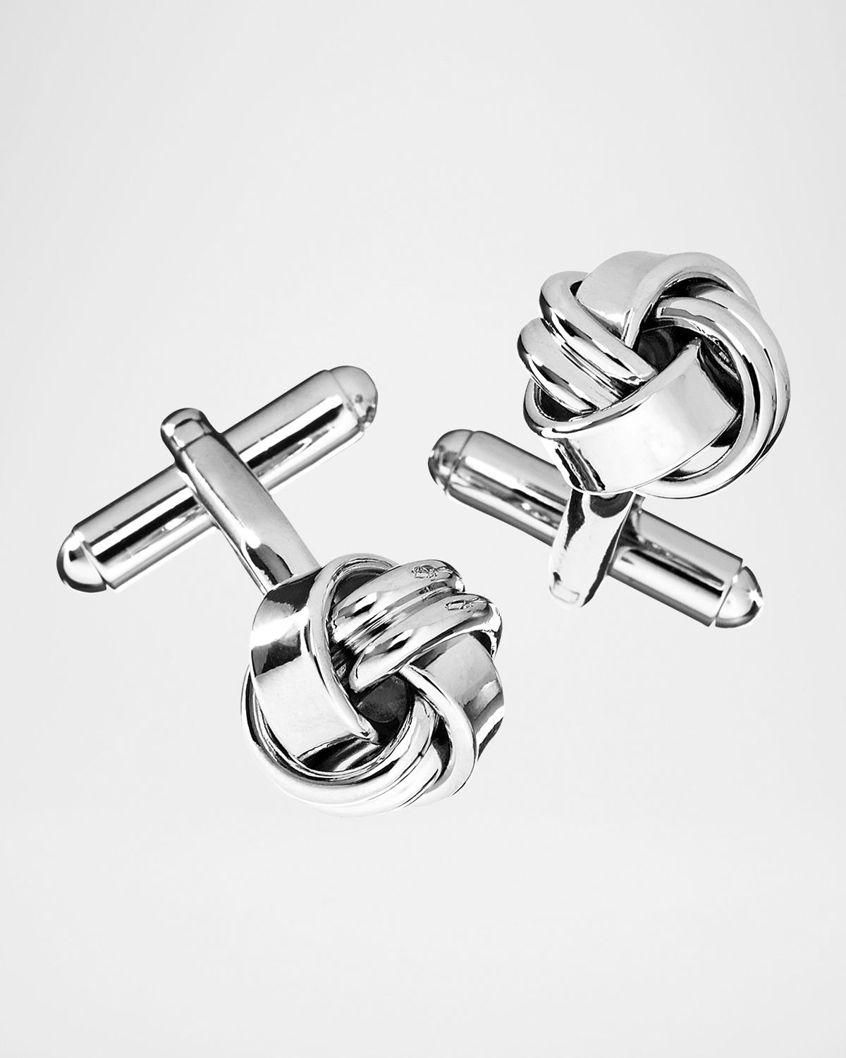 Link Up Men 's Silvertone Knot Cufflinks