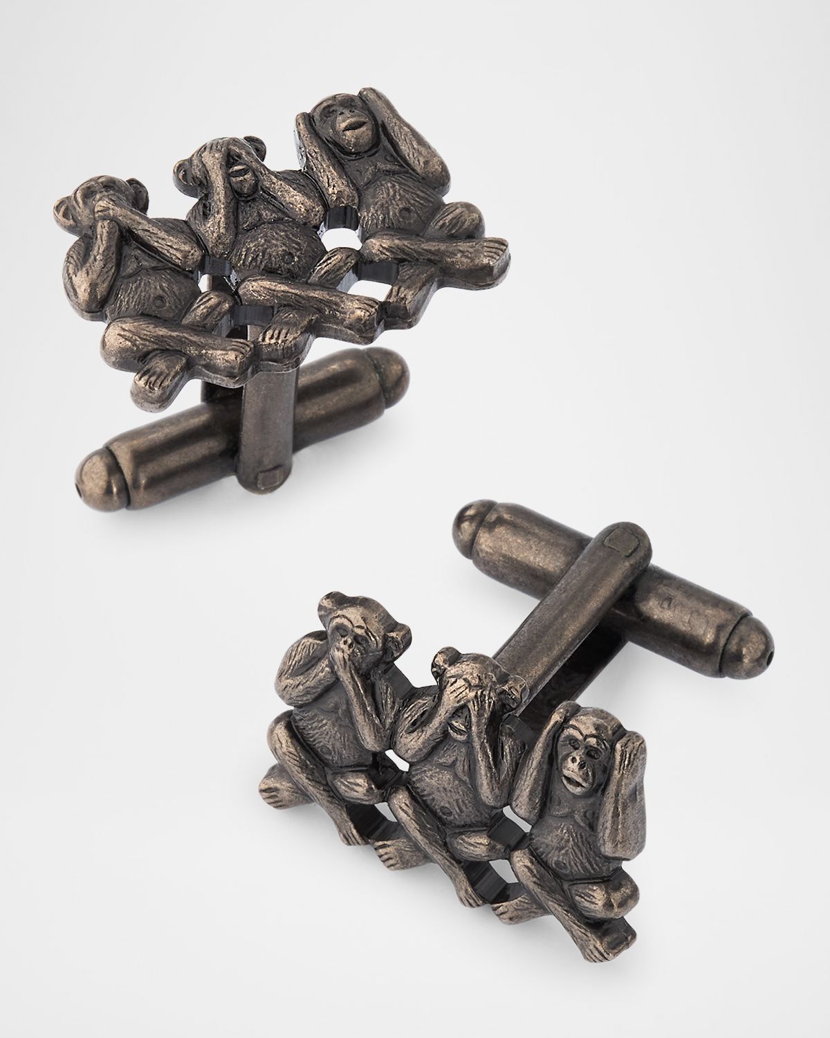 Link Up Men 's Three Wise Monkeys Cufflinks