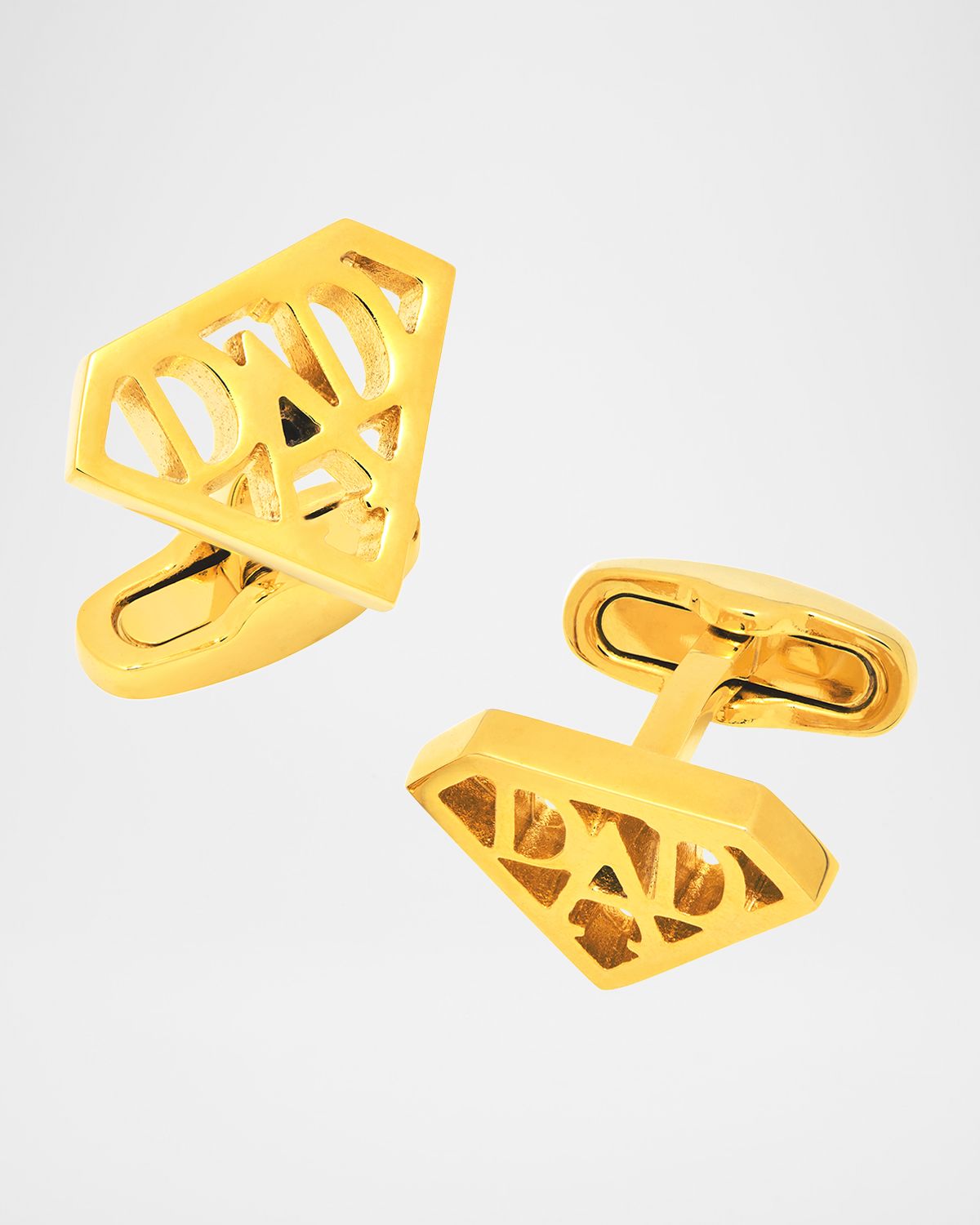 Link Up Men 's Gold-Tone Super Dad Cufflinks