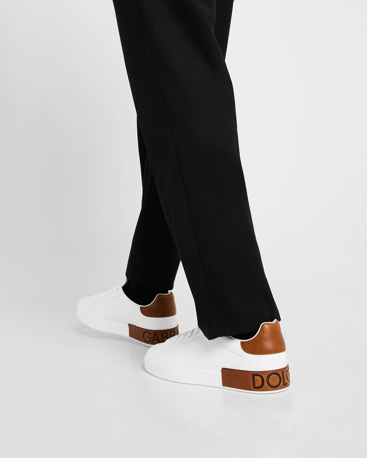 Dolce & Gabbana Men 's Portofino Calfskin Low-Top Sneakers