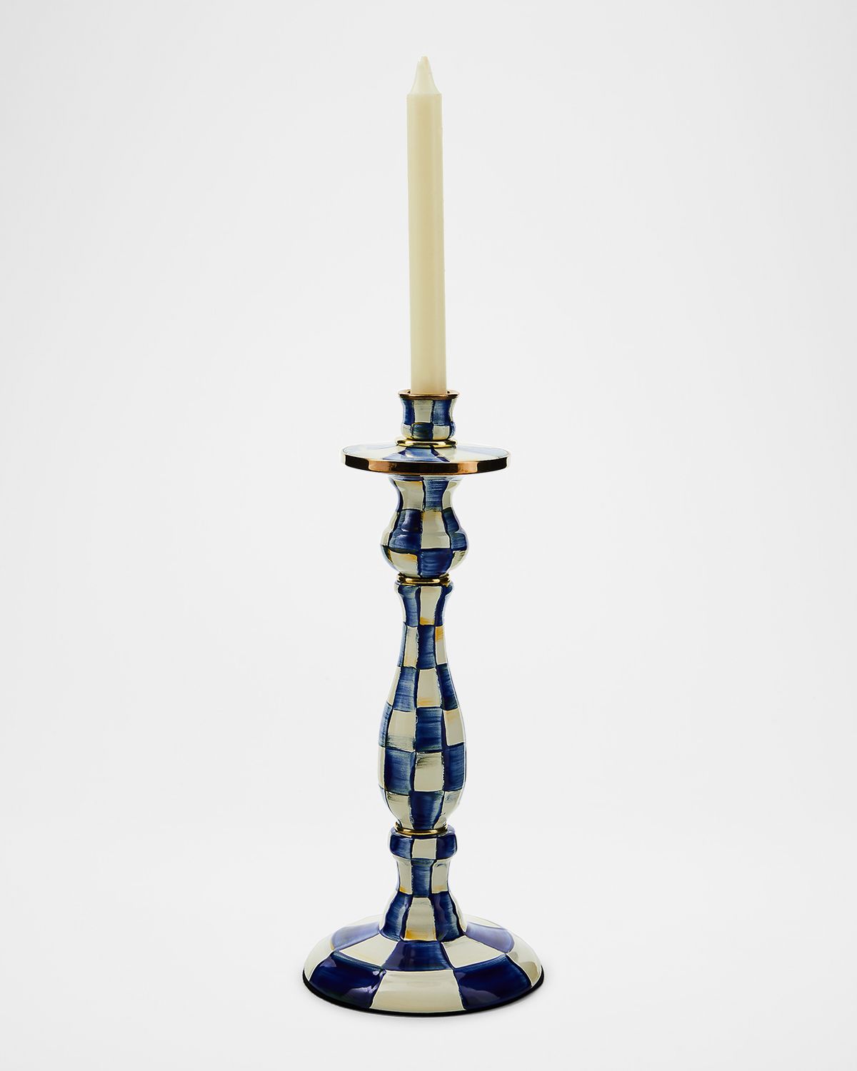 MacKenzie-Childs Royal Check Large Candlestick