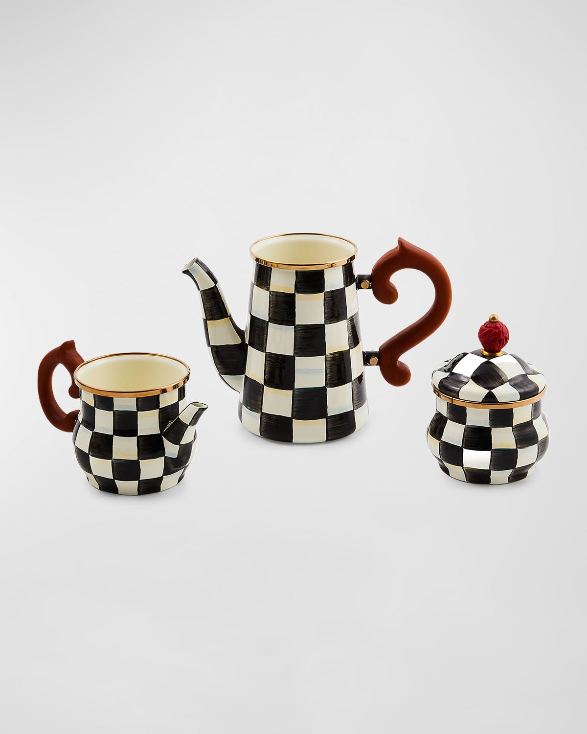 MacKenzie-Childs Courtly Check Stackable Coffee Set
