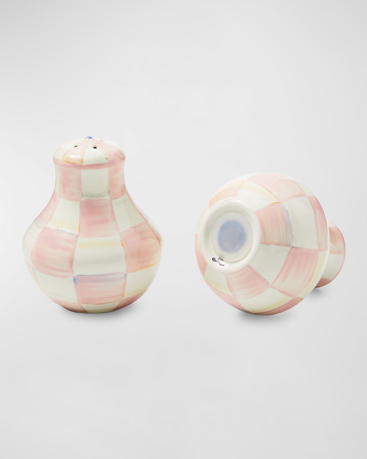 MacKenzie-Childs Rosy Check Small Salt & Pepper Shakers