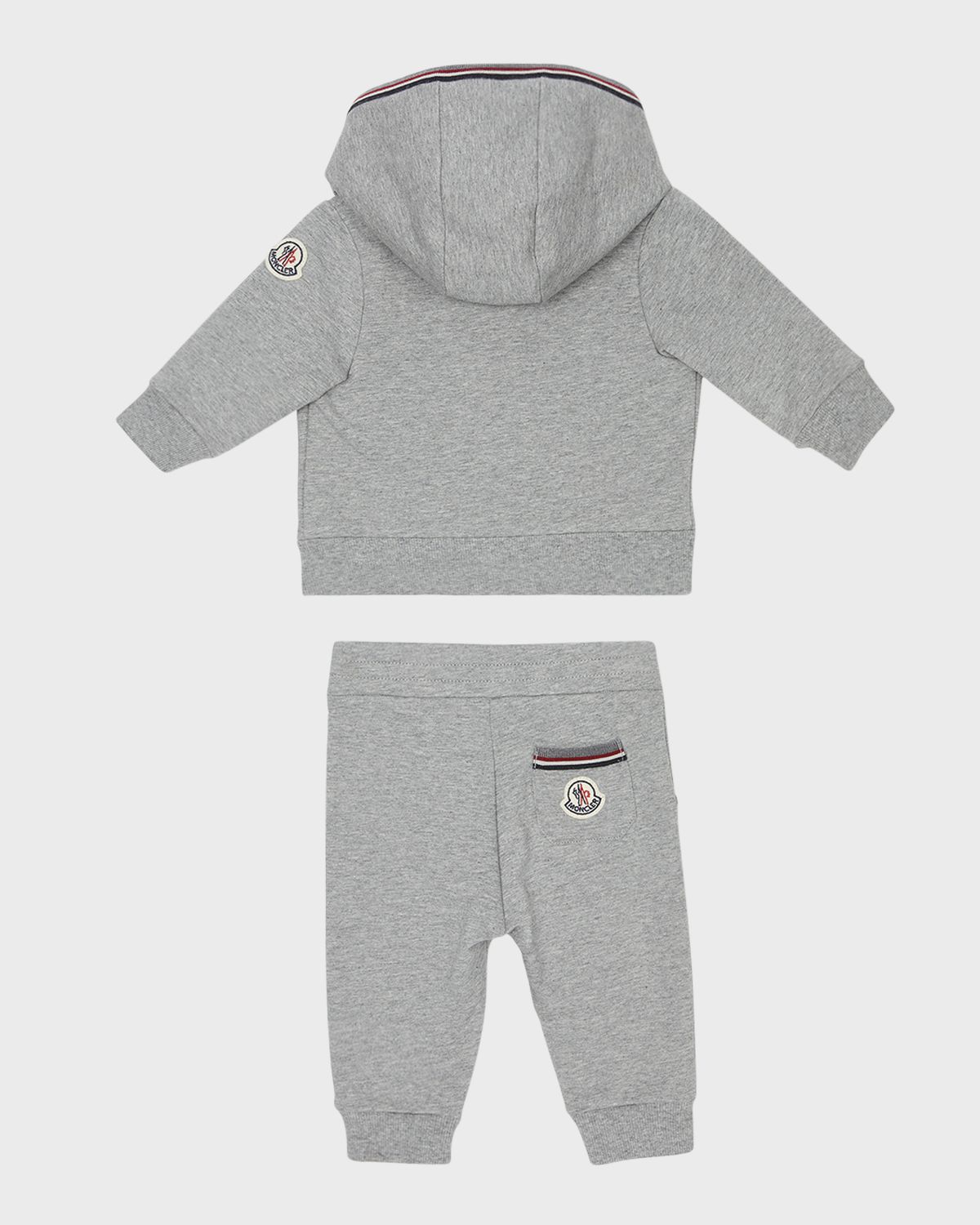 Moncler Boy 's Two-Piece Tri-Stripe Hoodie & Sweatpants Set, Size 6M-3
