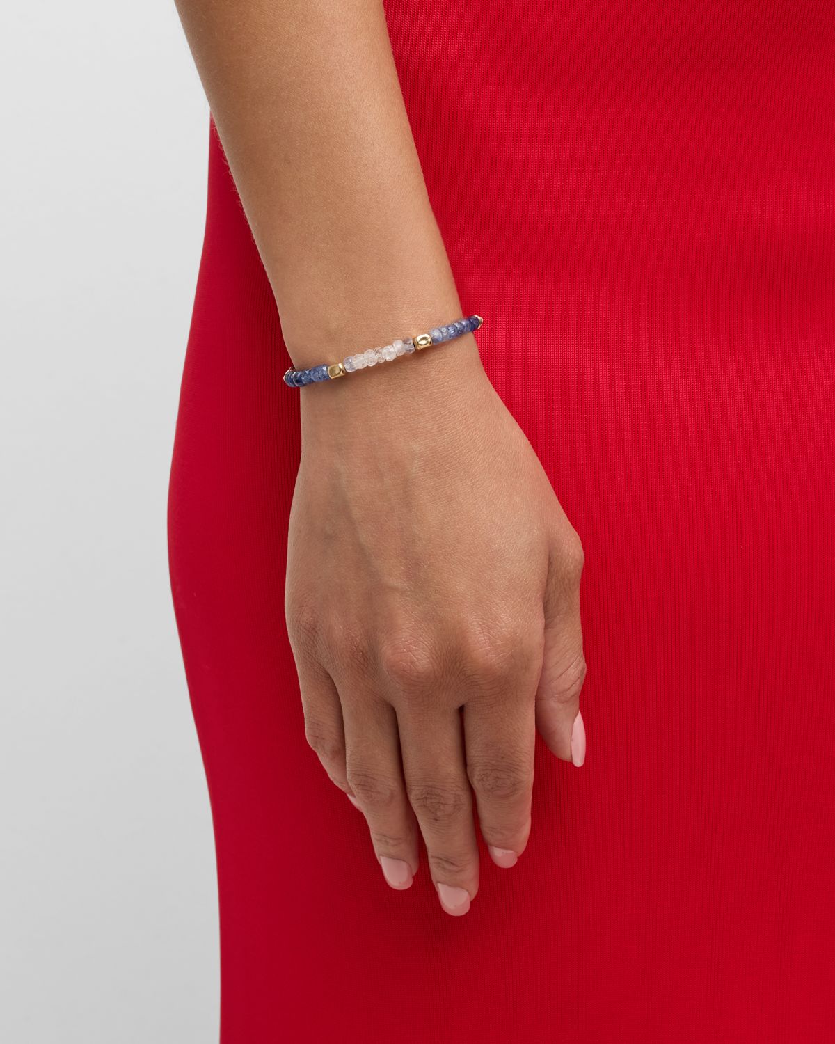 JIA JIA Jumbo Stone and Gold Bead Bracelet