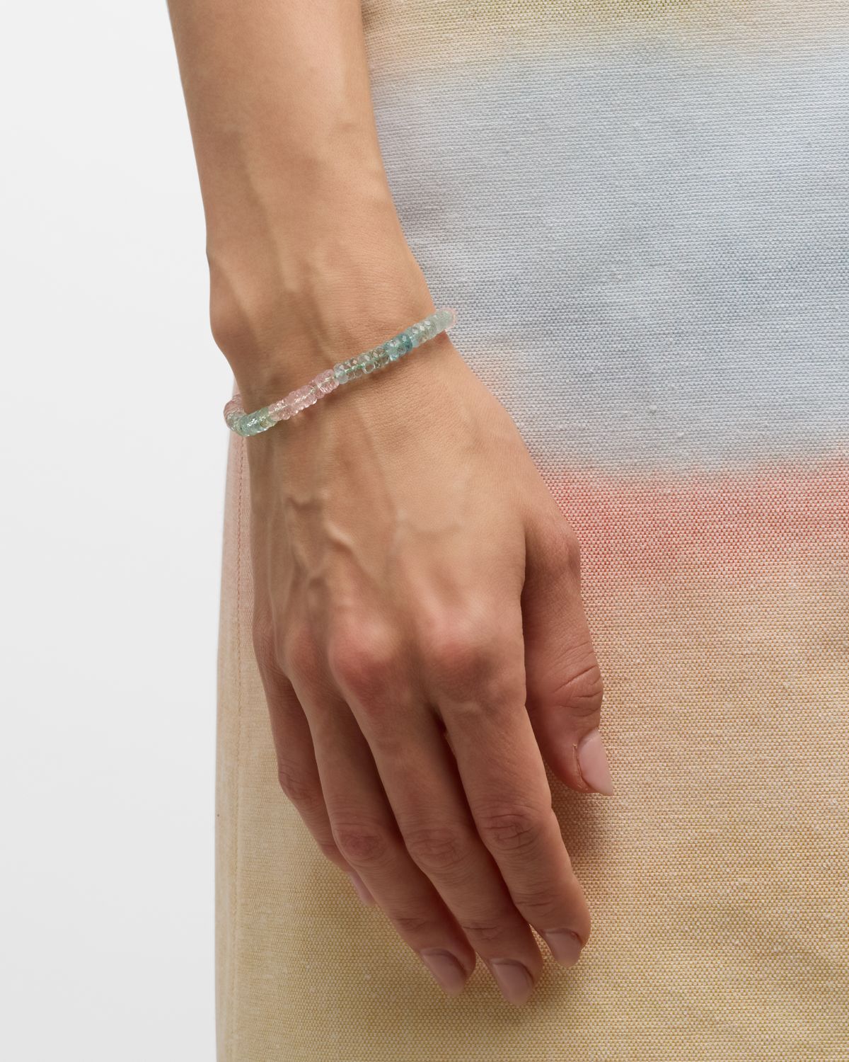 JIA JIA Aquamarine and Morganite Fancy Cut Bracelet