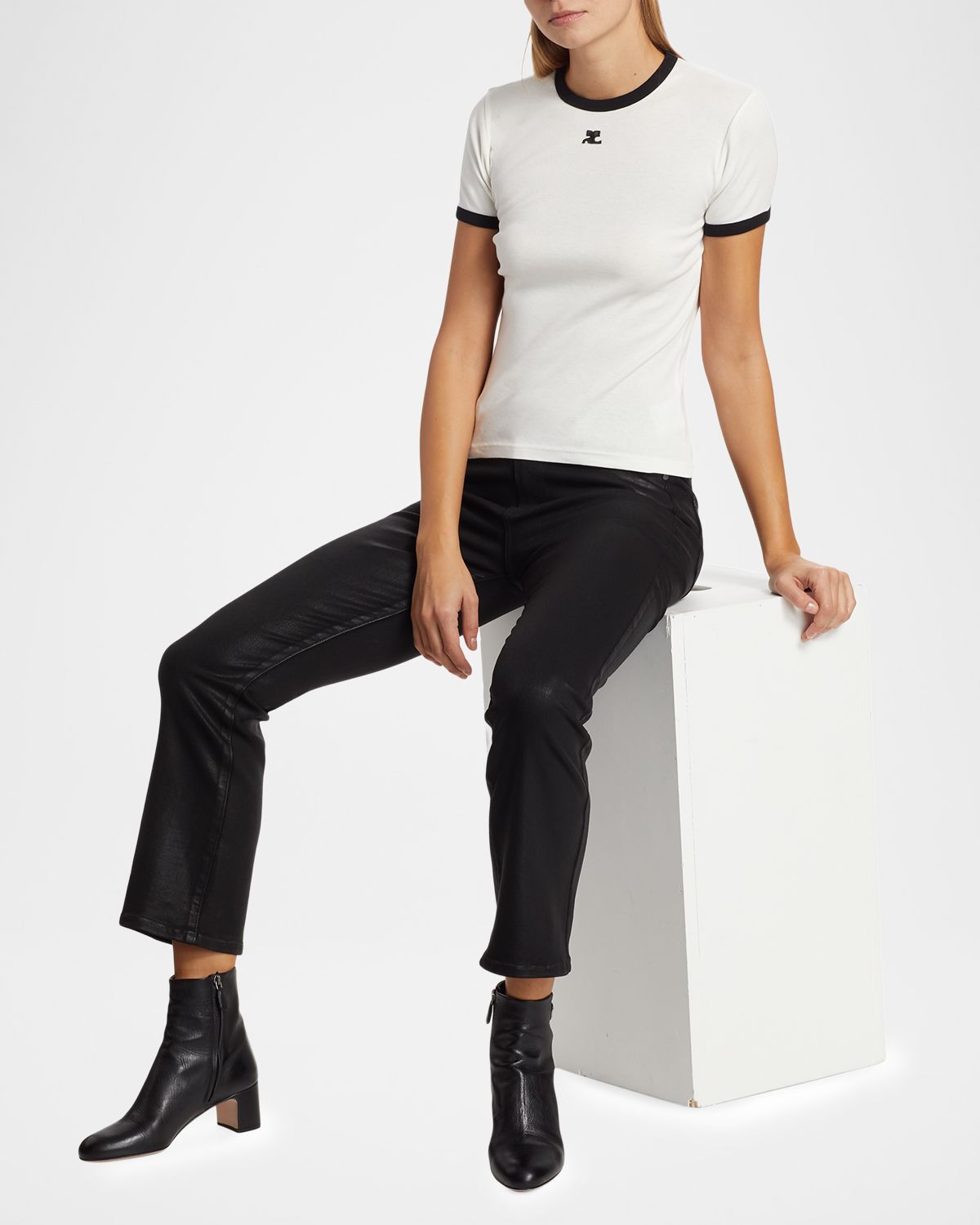 Courreges Signature Contrast T-Shirt | Thumbnail 7