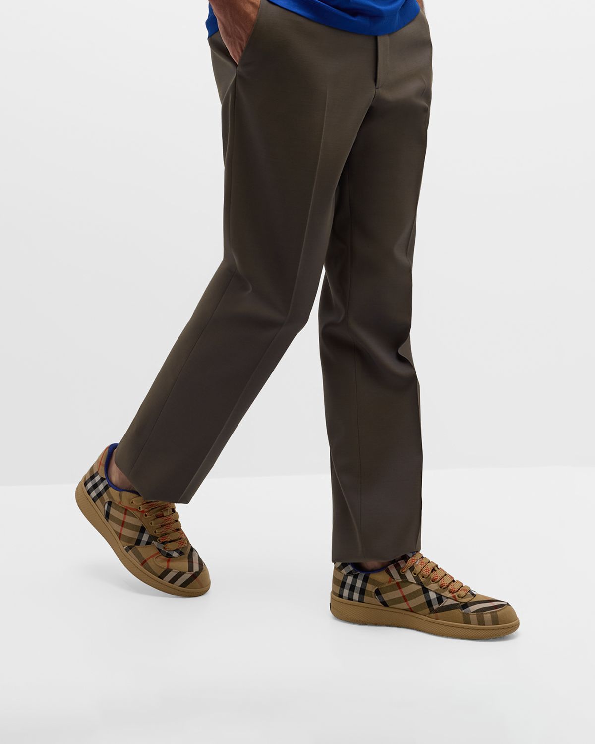 Burberry Men 's Check Low-Top Sneakers