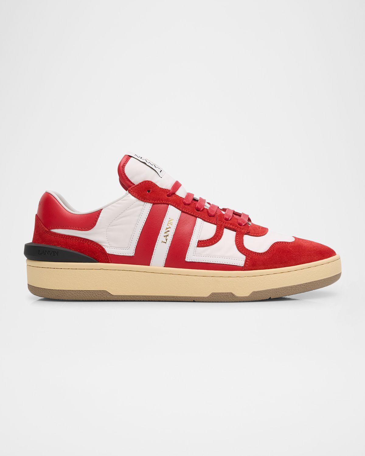 Lanvin Men 's Clay Suede and Nylon Low-Top Sneakers