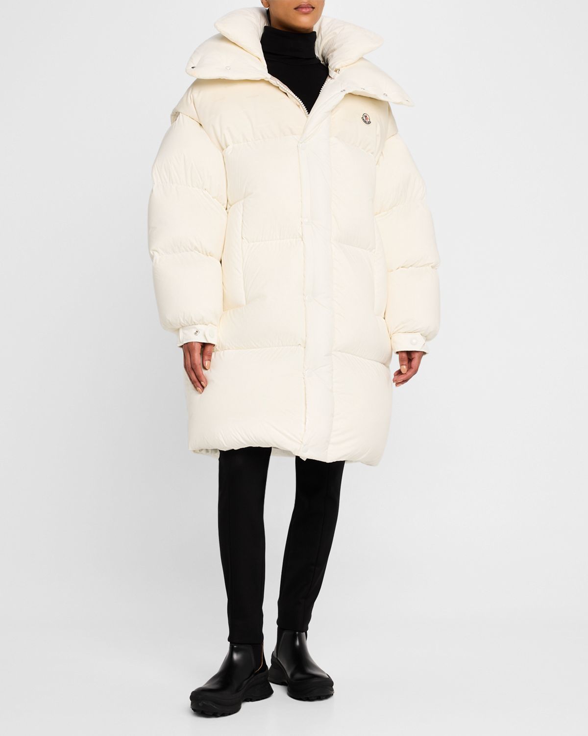 Moncler Verone 2 Snap-Front Puffer Jacket