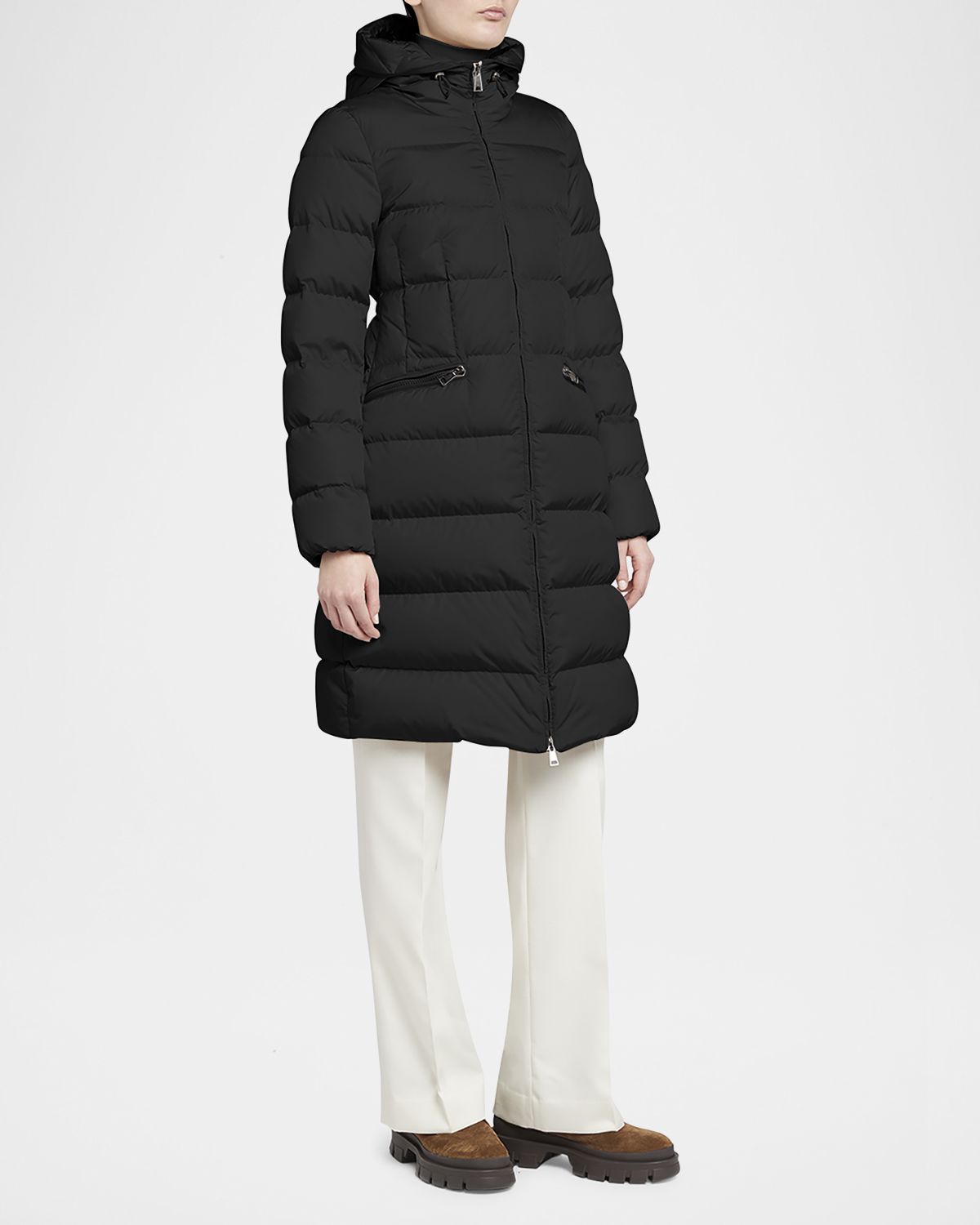 Moncler Avocette Water-Repellent Long Puffer Coat