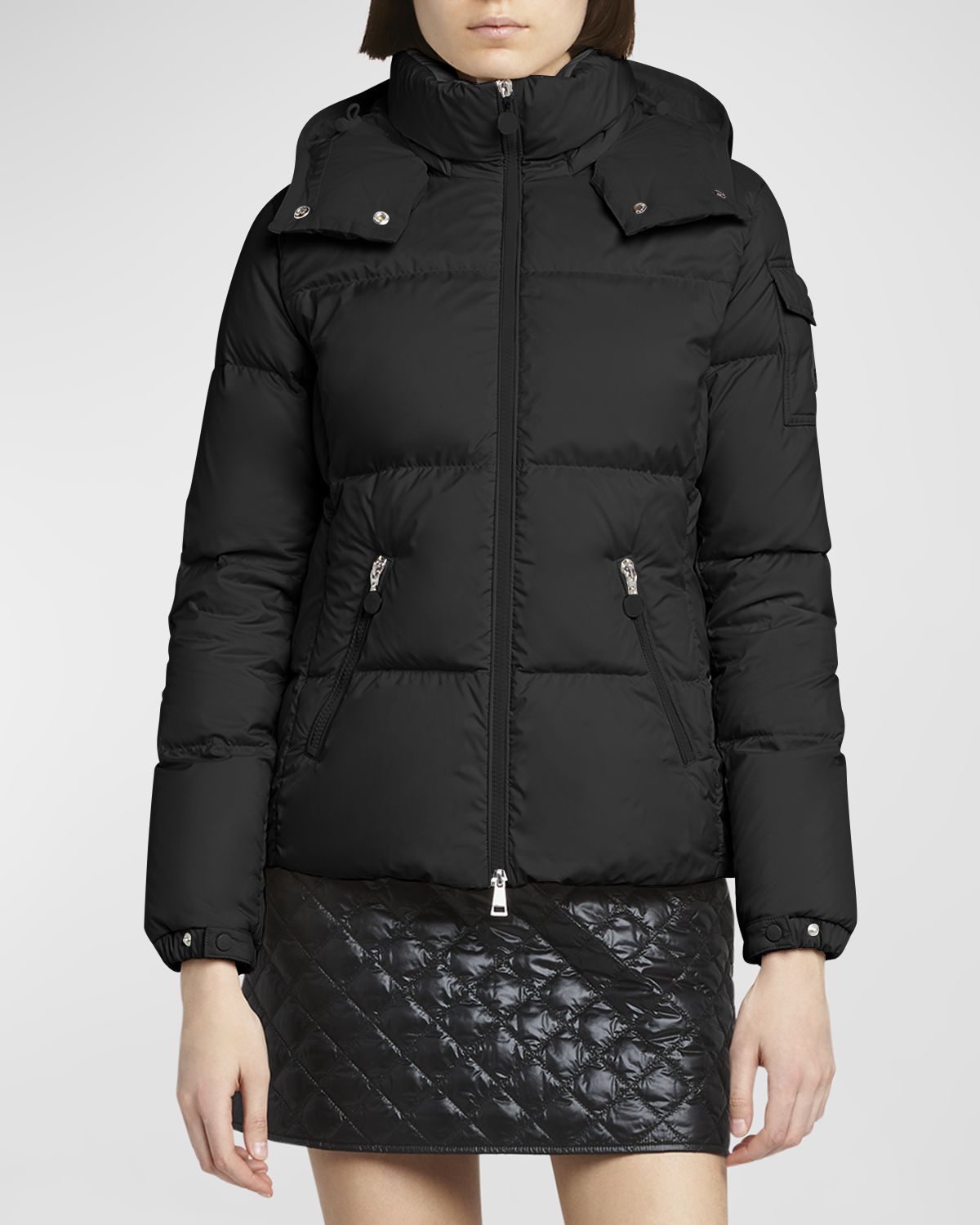 Moncler Fourmines Hooded Short Down Jacket