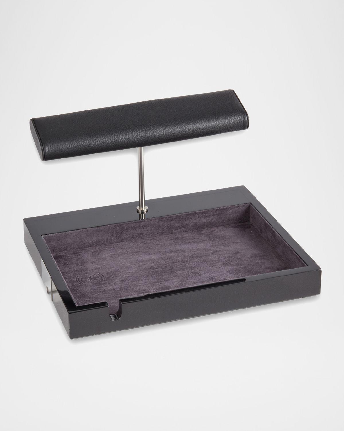 Bey-Berk Men 's Jewelry Stand with Wireless Charger