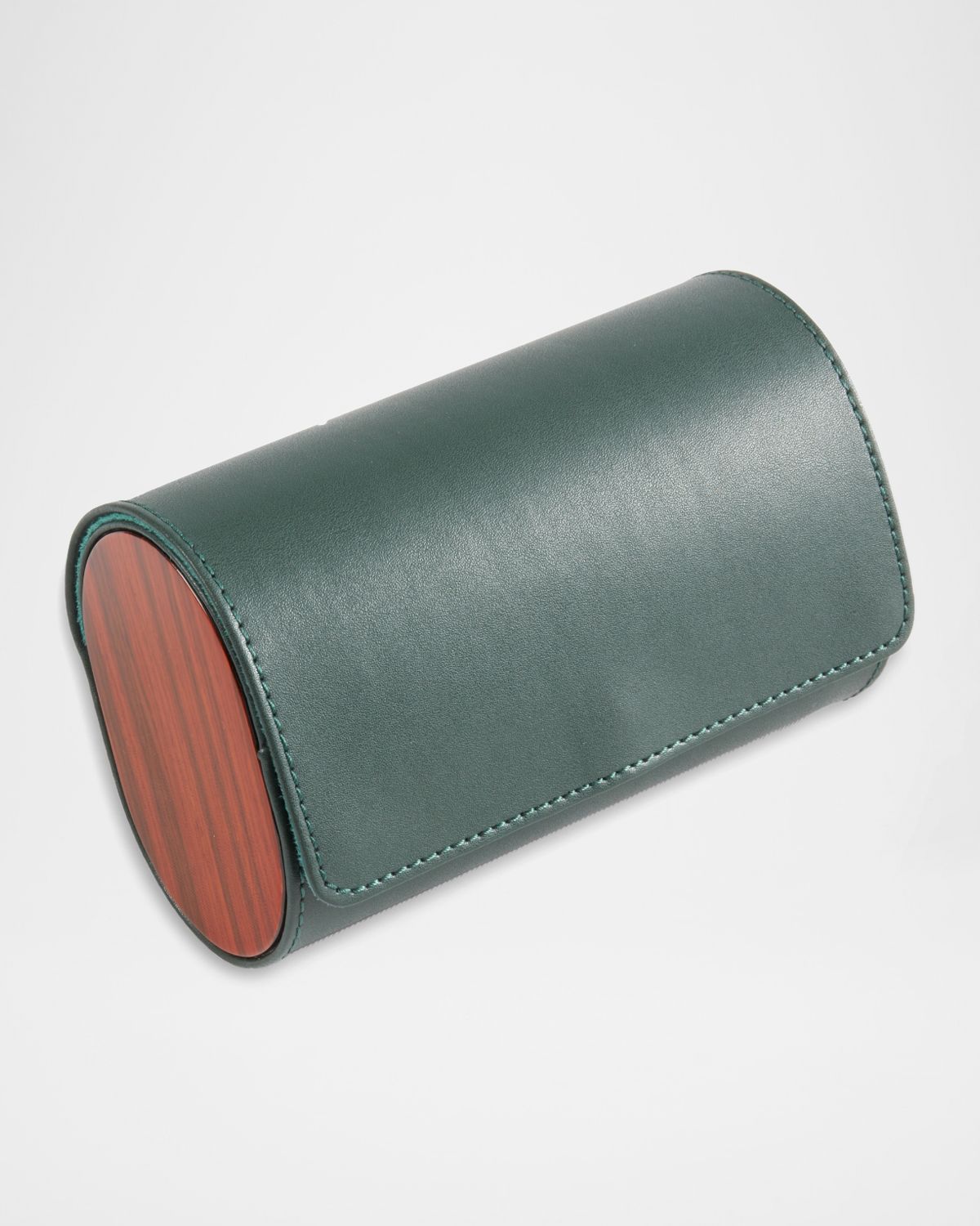 Bey-Berk Radford Wood and Leather 2-Watch Case