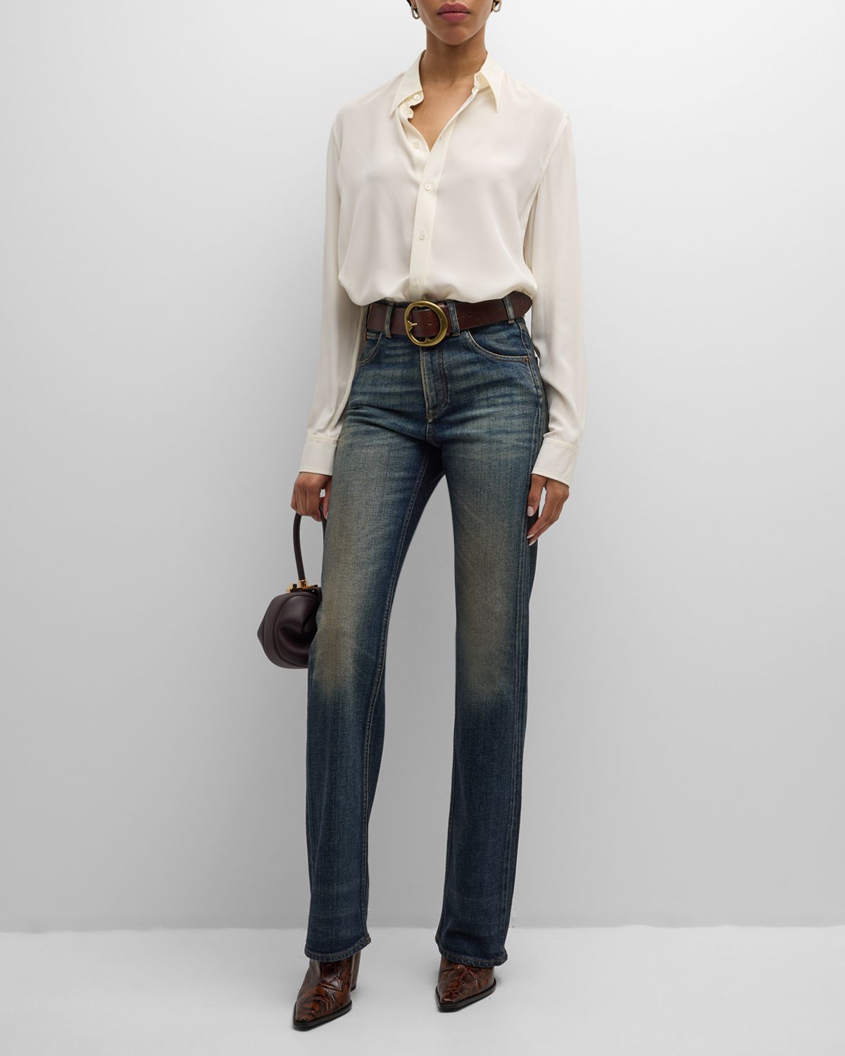 Ralph Lauren Collection Kaida Bootcut-Leg Telluride Denim Jeans