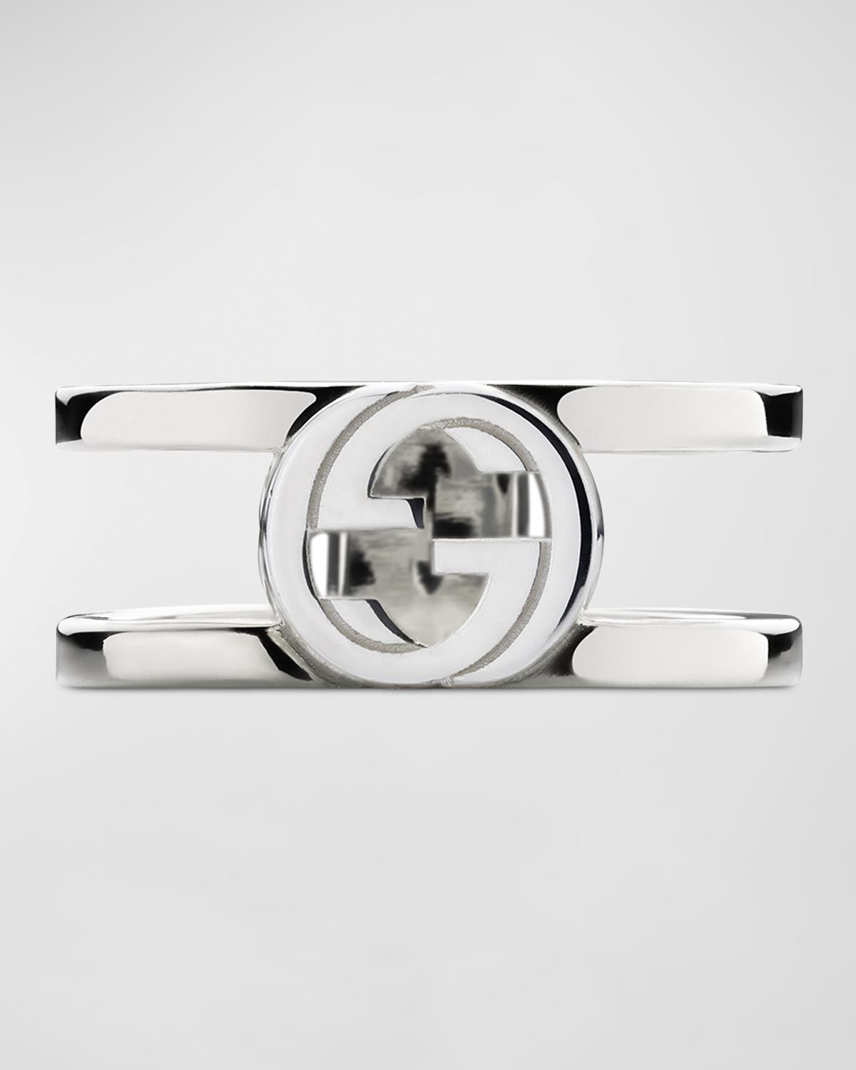 Gucci Interlocking G Double Band Ring, 8.8mm